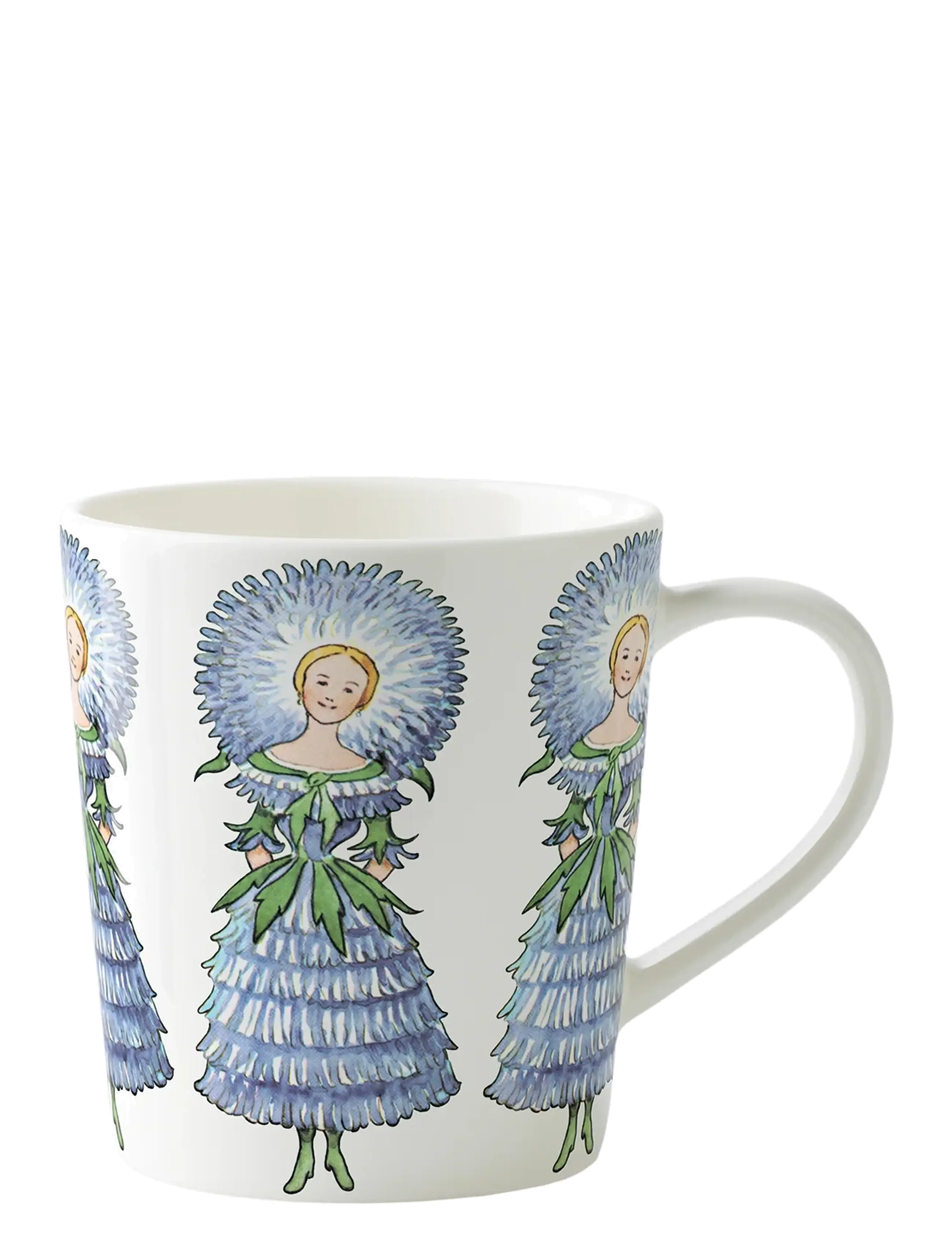 Design House Stockholm Mrs Aster Mug With Handle, Coffee Kop, Multi/mønstret, Str: 40 CL