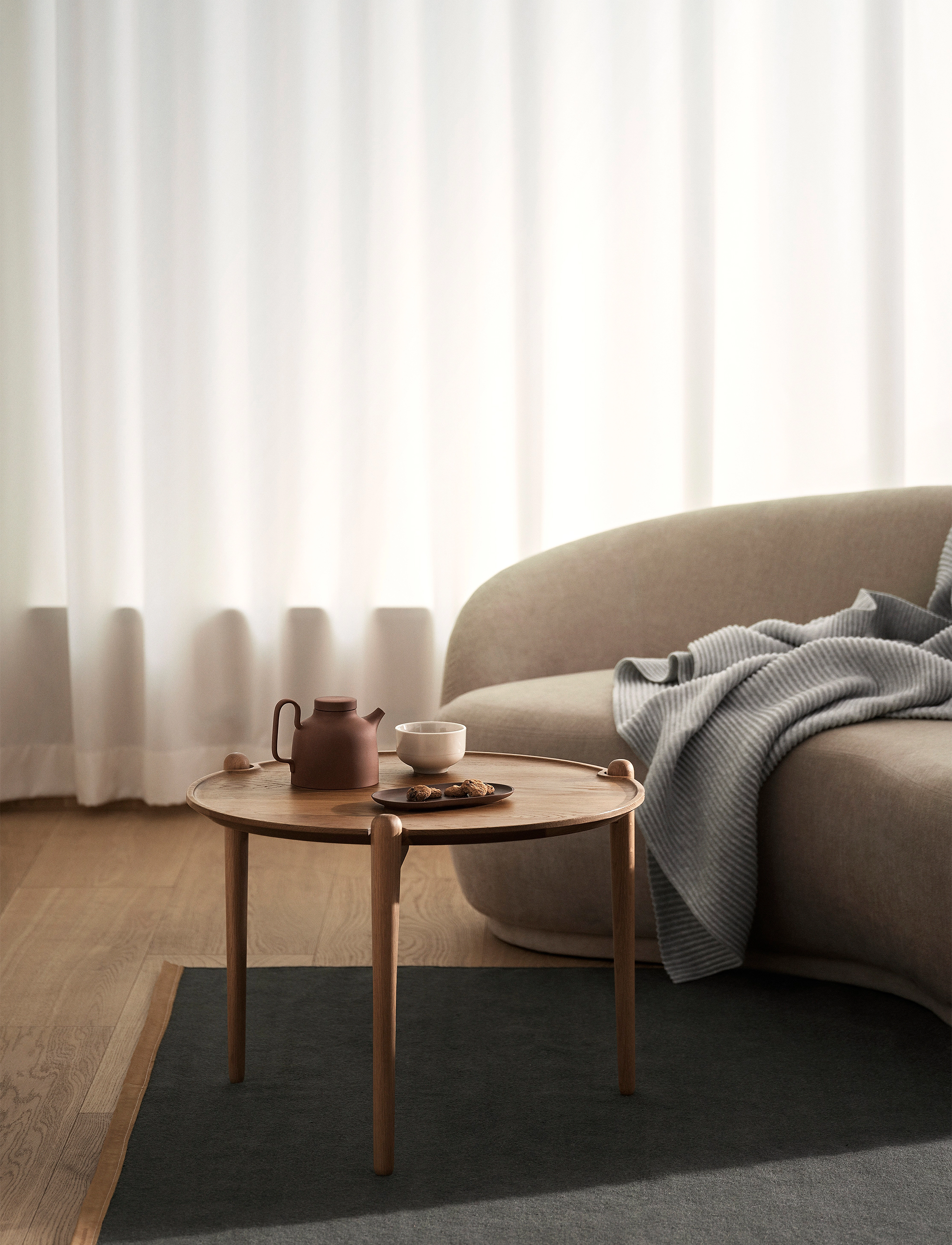 Design House Stockholm Aria Table, 60X 46 cm, Furniture, Braun - Tables, Homeware