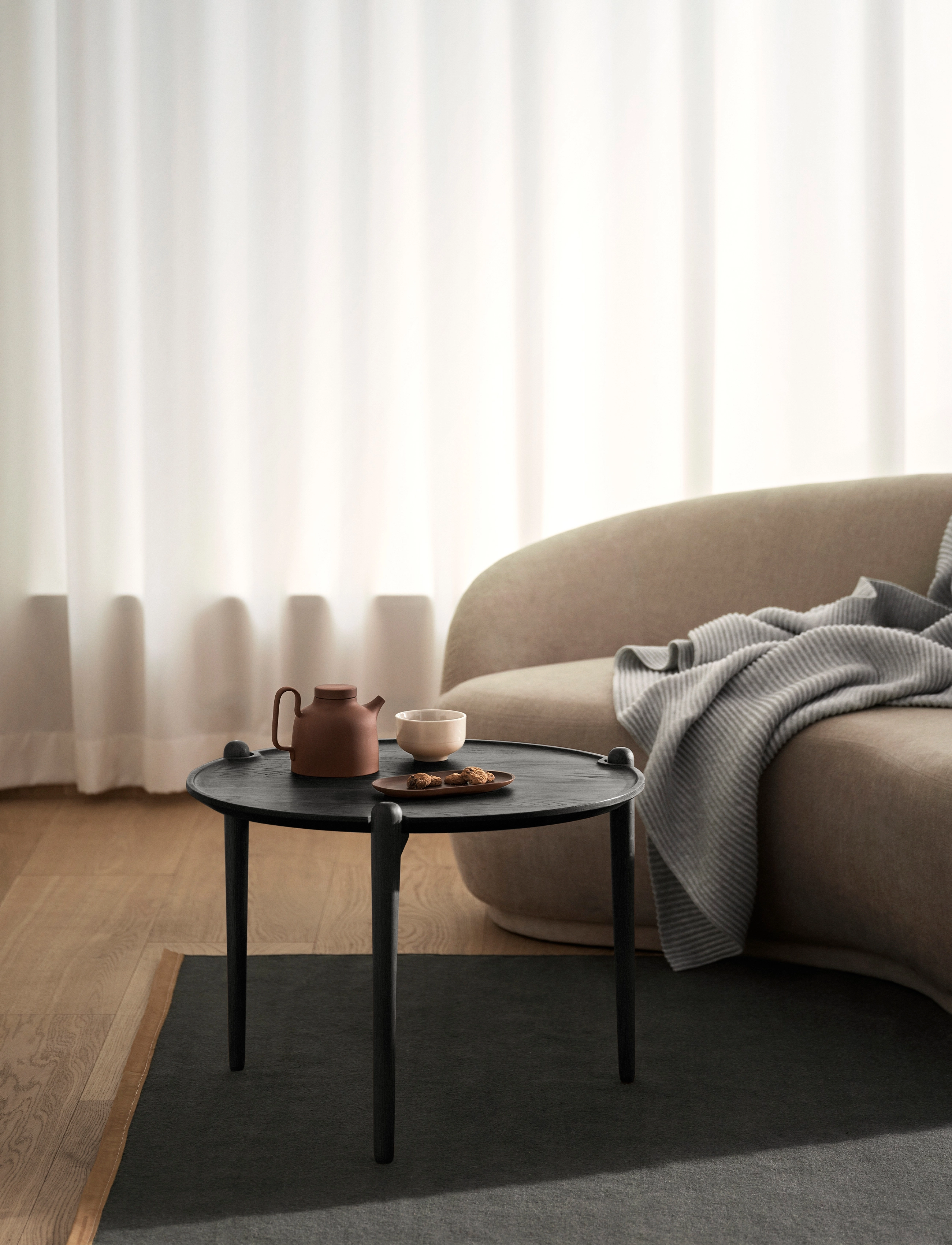 Design House Stockholm Aria Table Low, One Size, Tables, Schwarz - Side Tables & Small Homeware