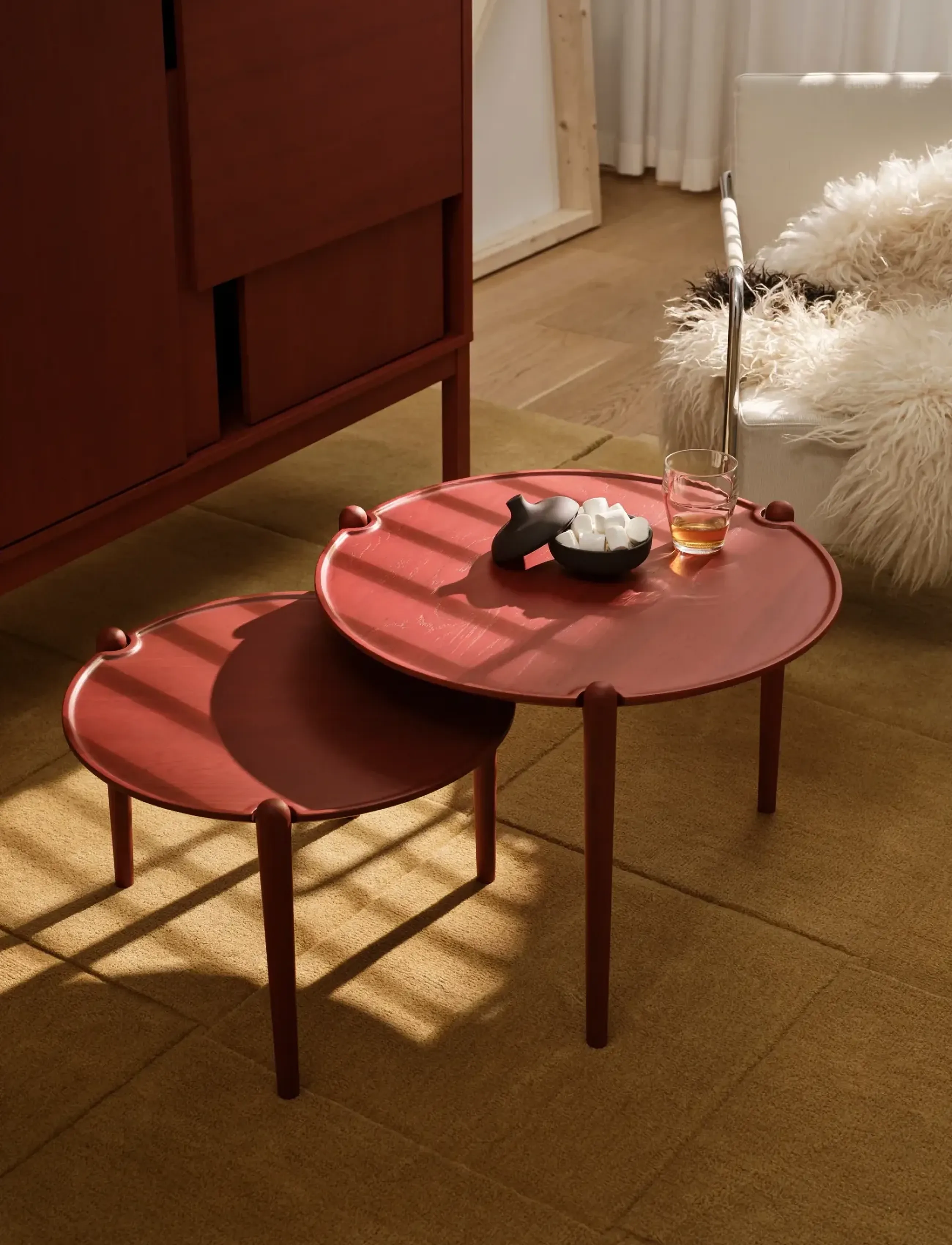 Design House Stockholm Aria Table Low, 37X50X4.2 cm, Tables, Rot - Coffee Homeware