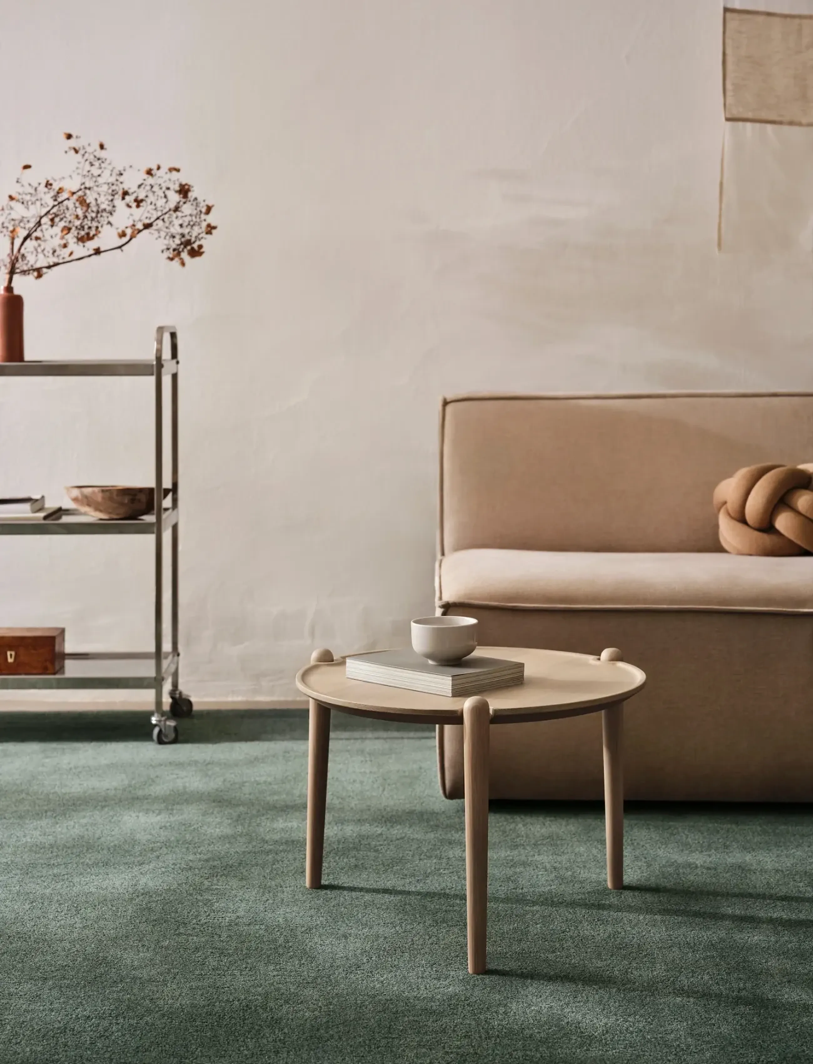 Design House Stockholm - Aria Table Low - sideborde og små borde - light oak - 3