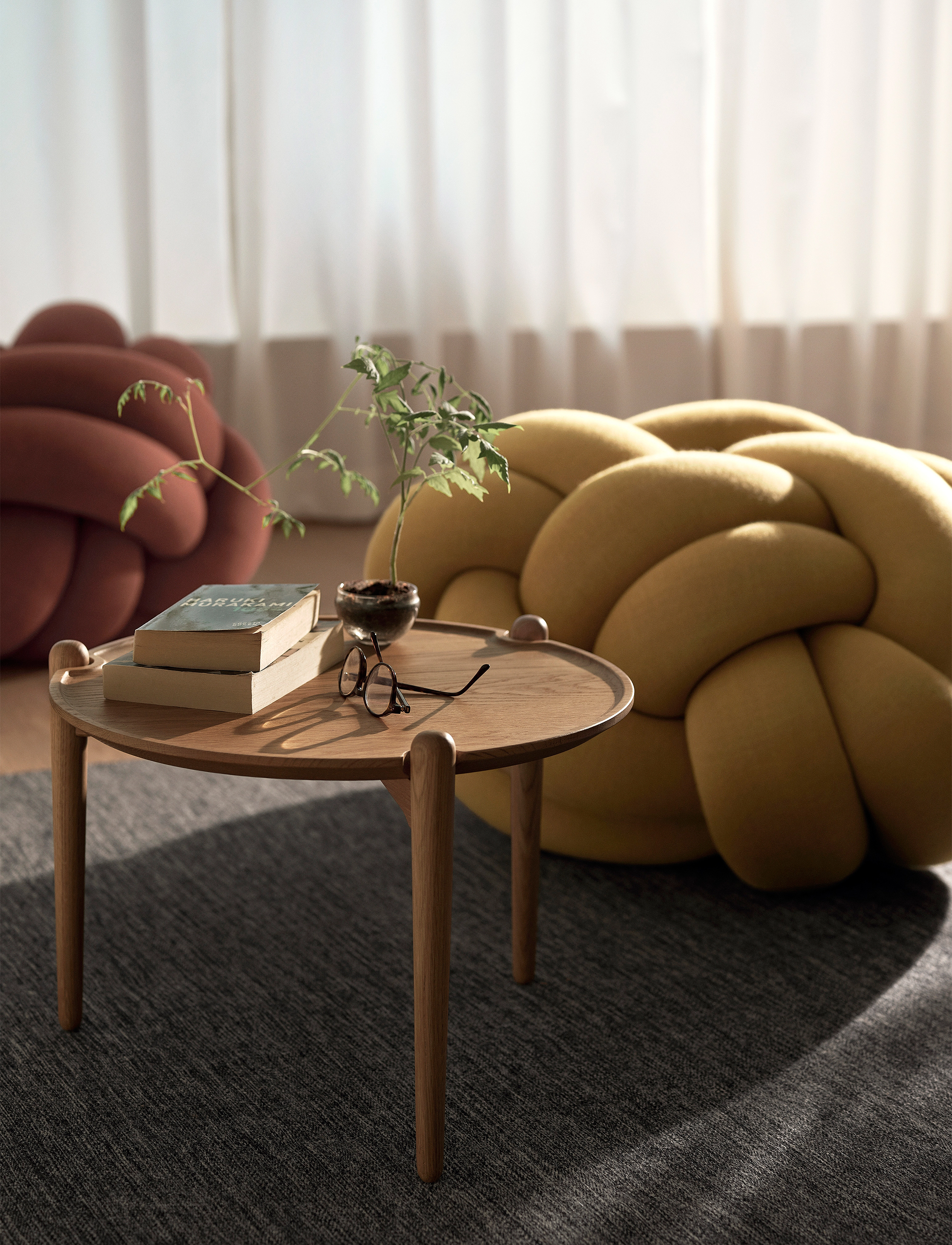 Design House Stockholm Aria Table, 50X 37 cm, Furniture, Braun - Tables, Homeware