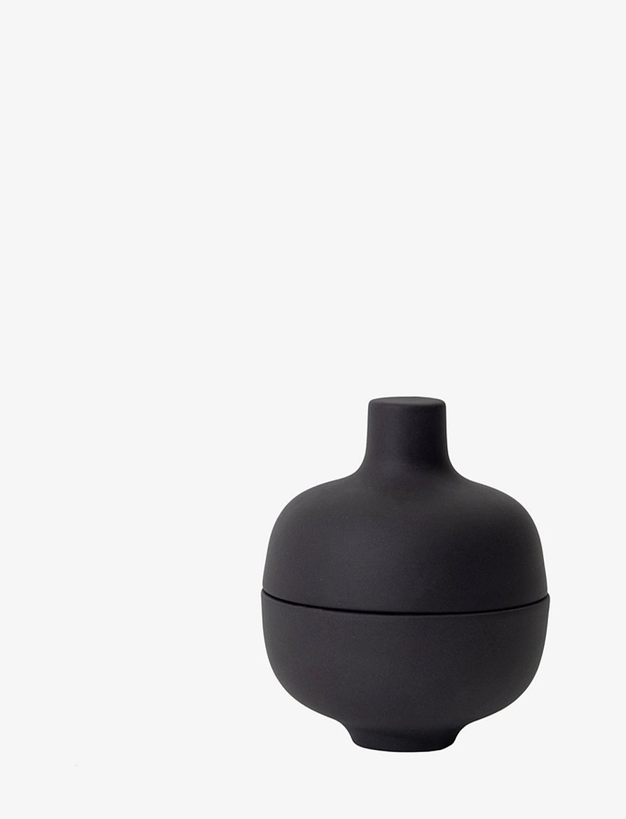 Design House Stockholm - Sand Small Bowl w Lid - serveerimisnõud - black - 1