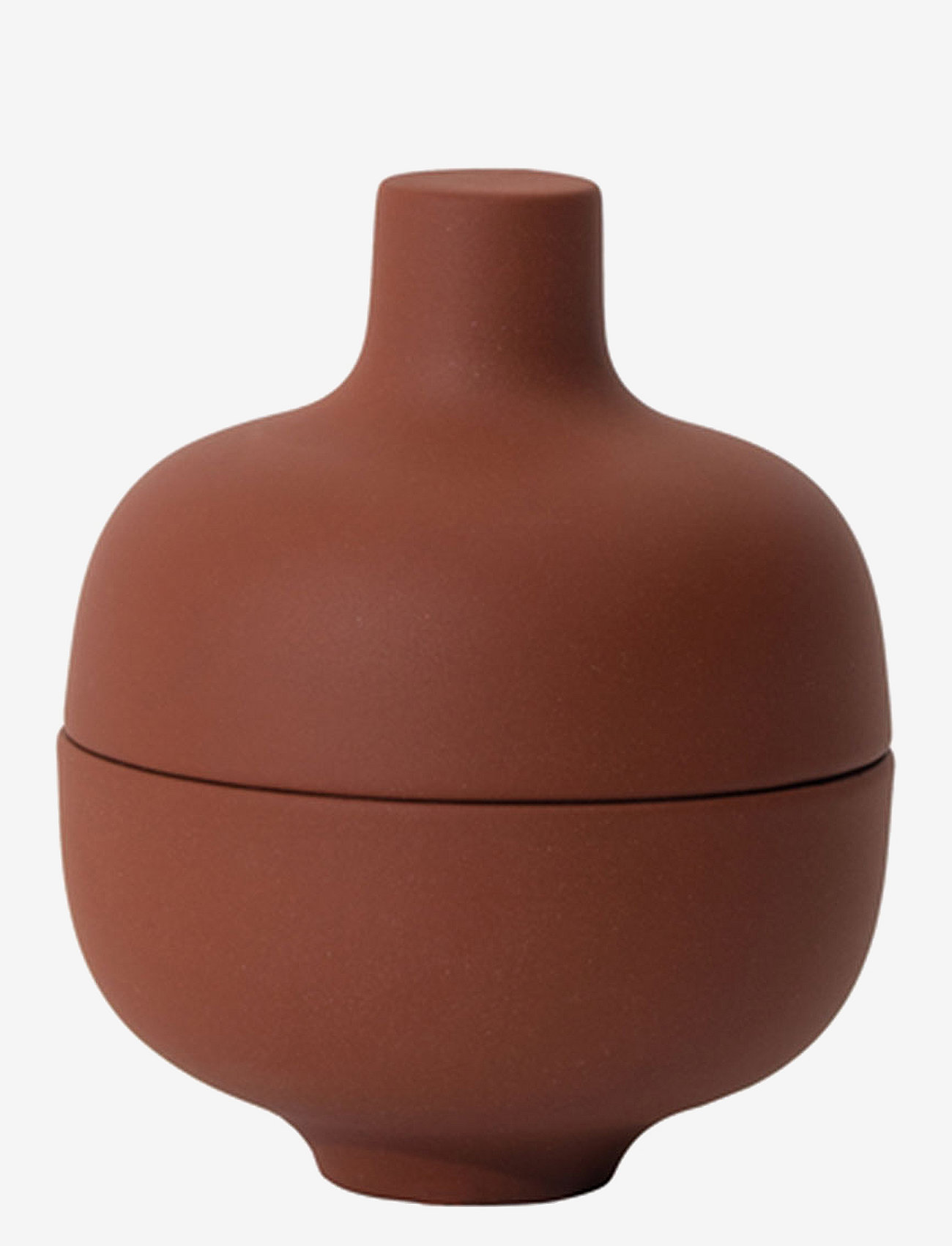 Design House Stockholm - Sand Small Bowl w Lid - laagste prijzen - red - 0