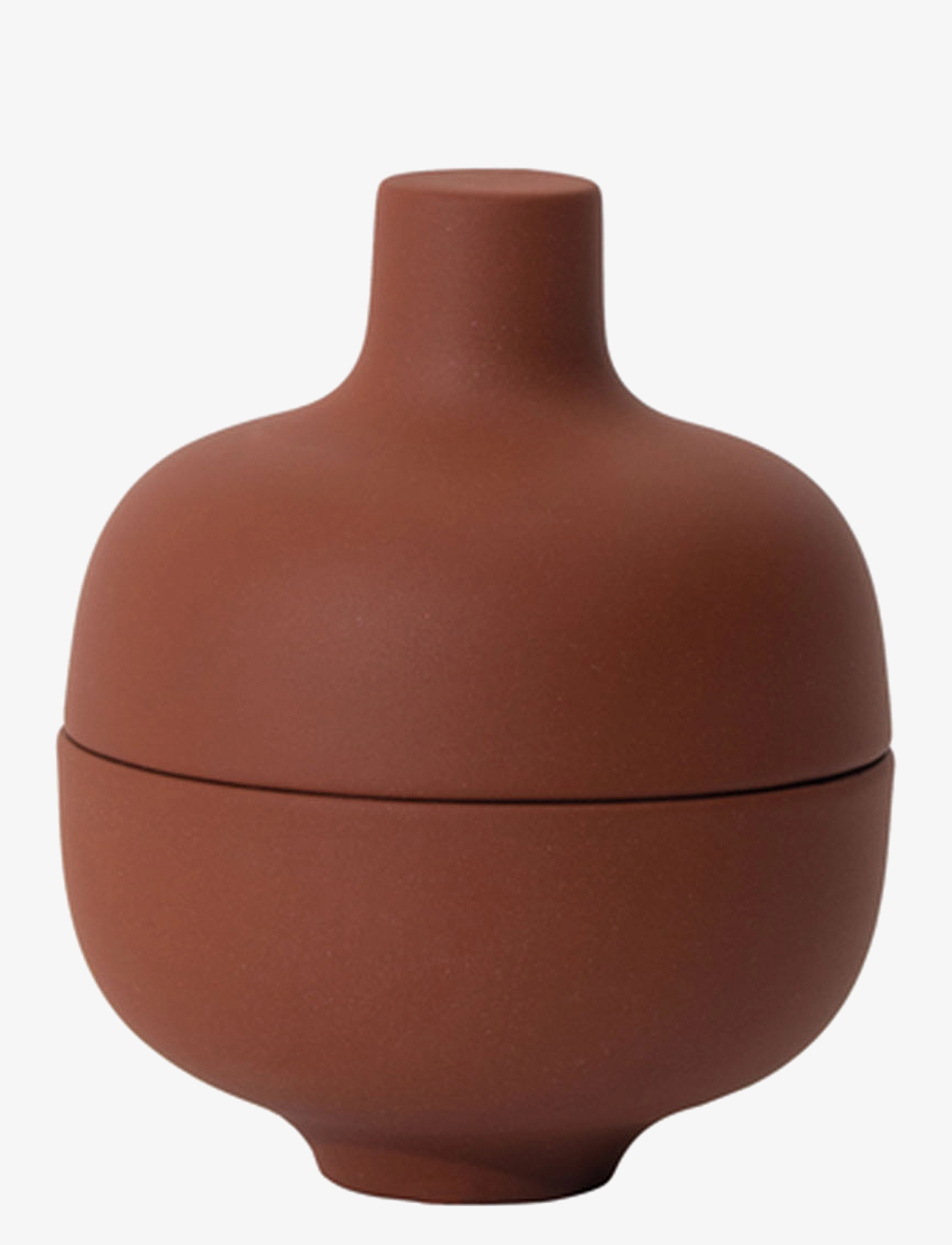 Design House Stockholm Sand Small Bowl w Lid - 4 for 3 - RED / brown