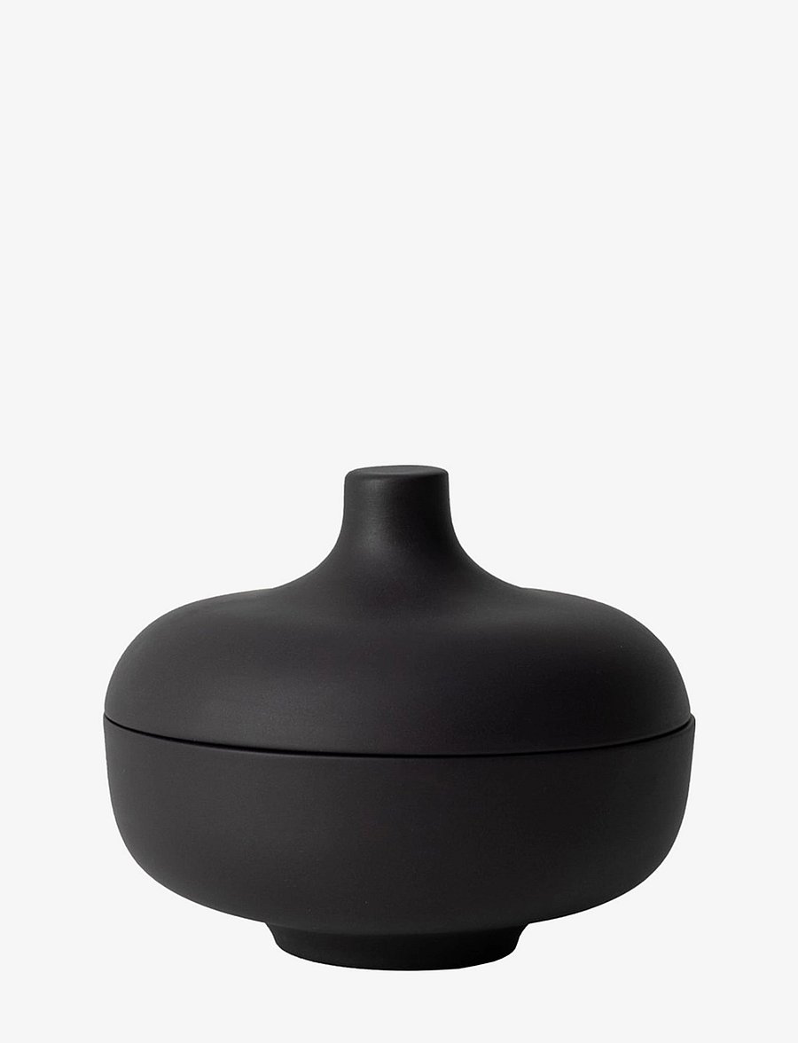 Design House Stockholm - Sand Medium Bowl w Lid - serveerimisnõud - black - 1