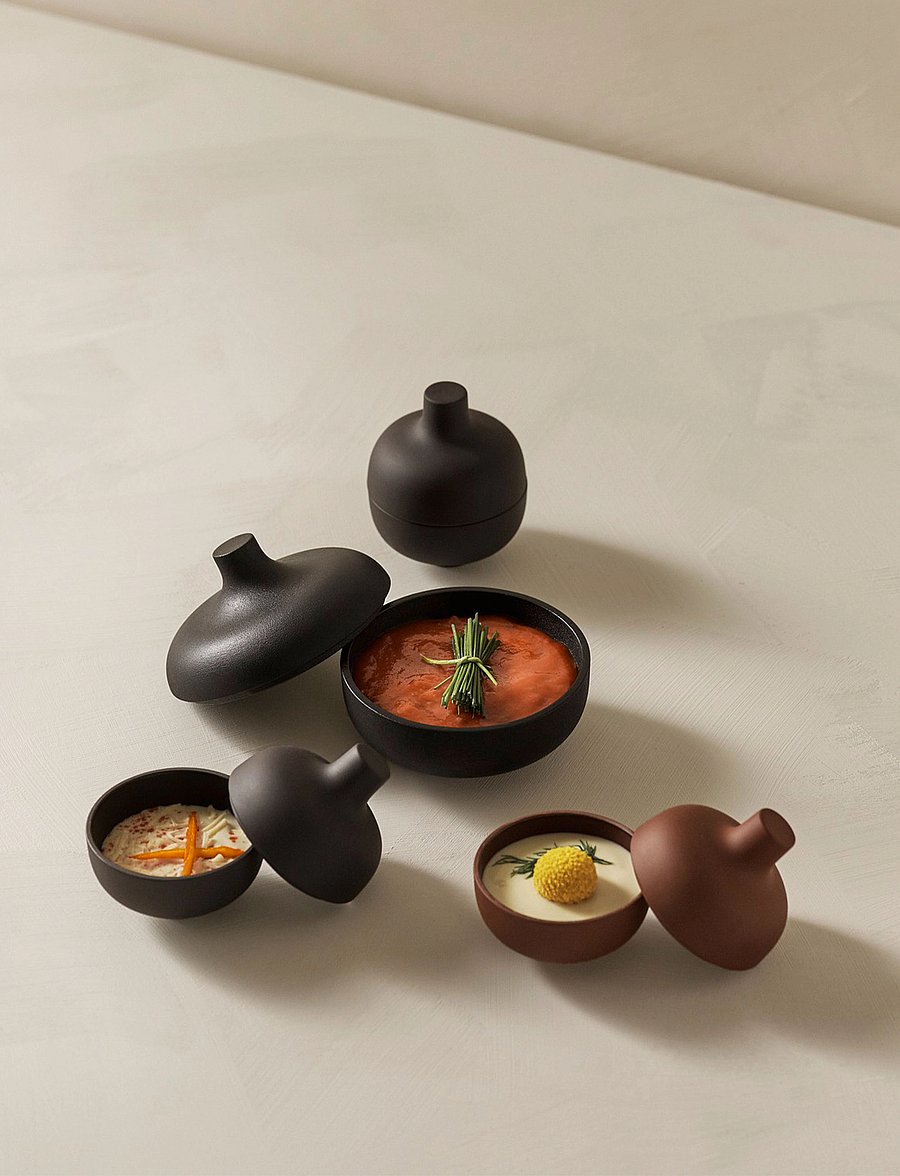 Design House Stockholm - Sand Medium Bowl w Lid - serveerimisnõud - black - 3