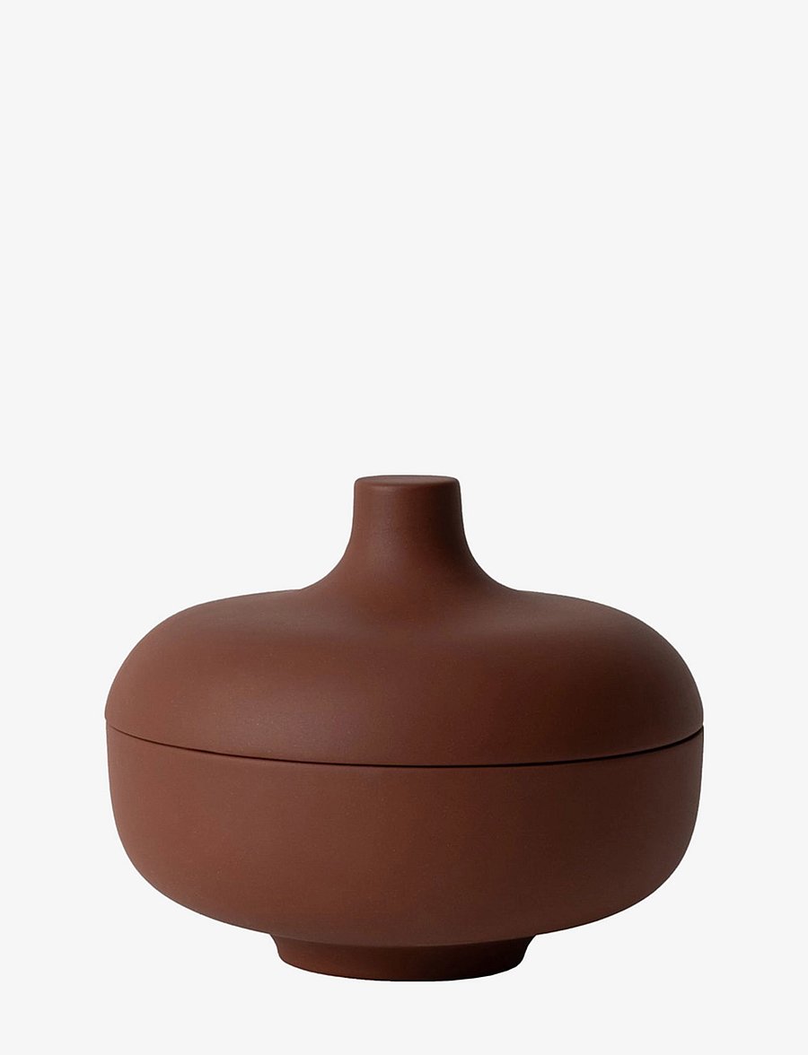 Design House Stockholm - Sand Medium Bowl w Lid - servierschalen - red - 1