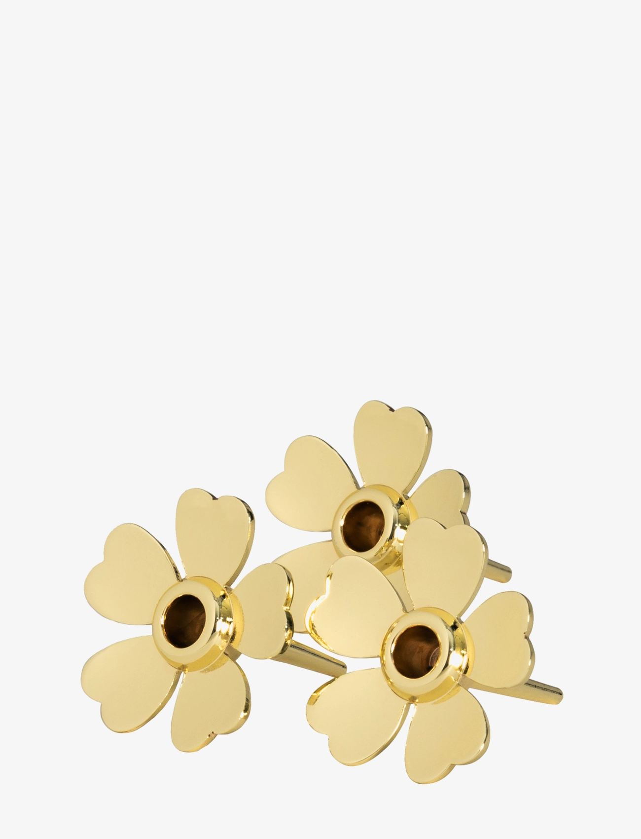 Design House Stockholm Me to You Candle Holder 3-Pack - Kampagne - BRASS / gold