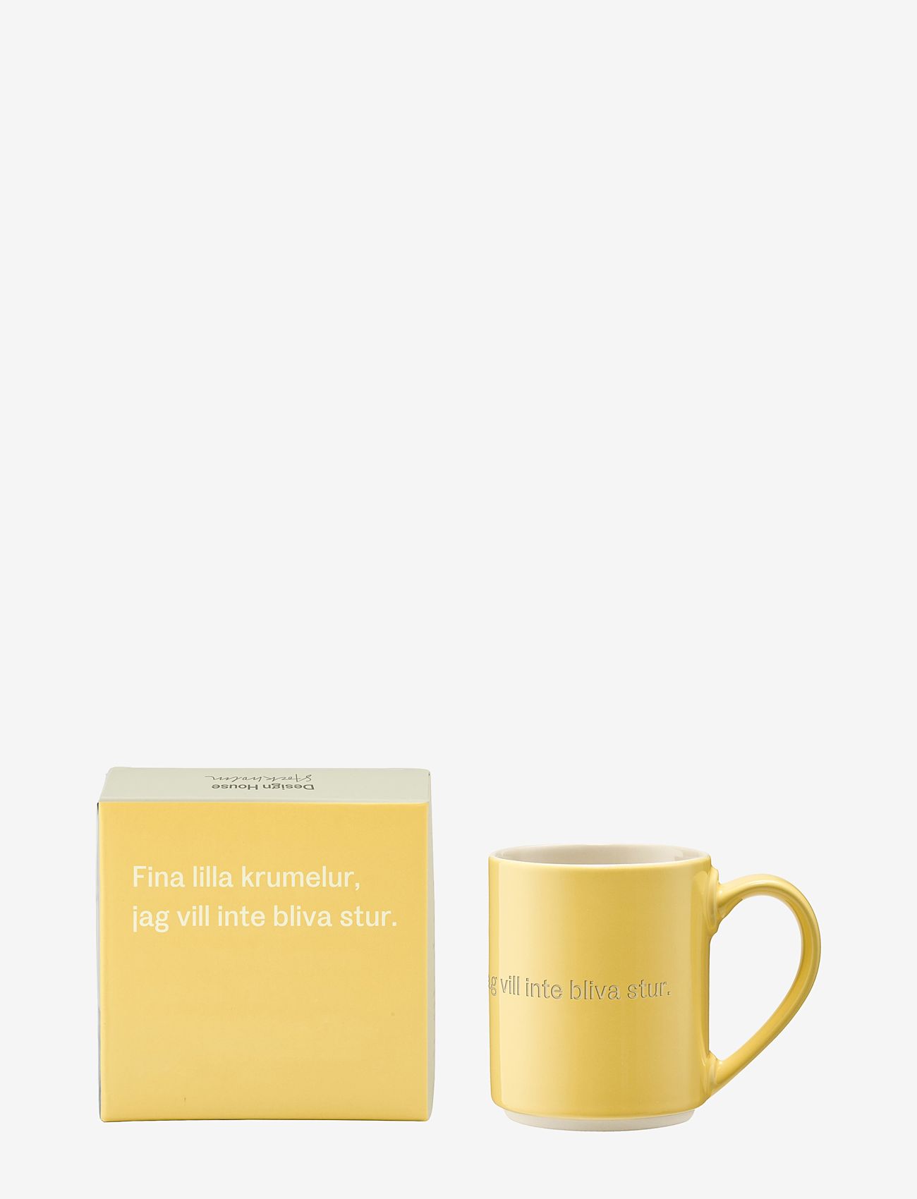 Design House Stockholm - Astrid Lindgren Mug 24 - mažiausios kainos - yellow - 0