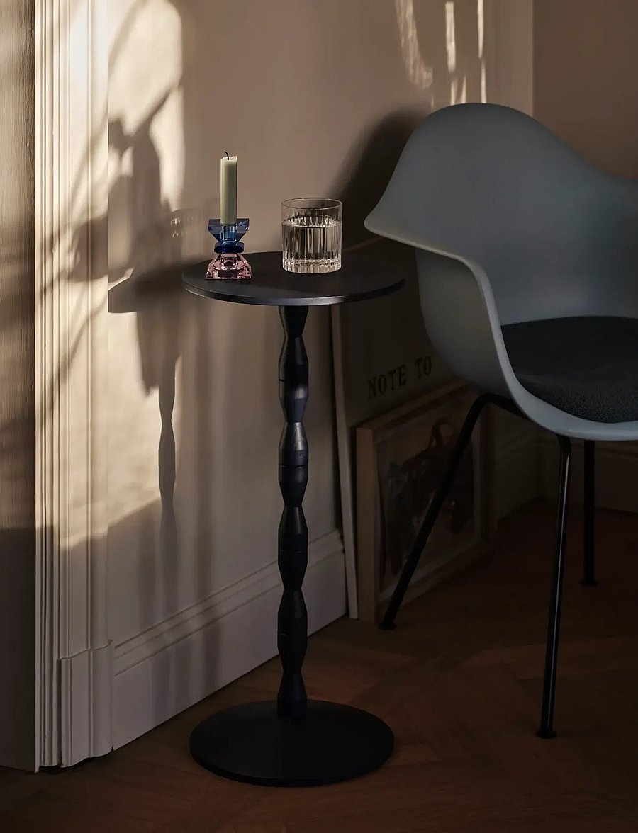 Design House Stockholm - Pedestal Table - küljelauad ja väikesed lauad - blue - 2