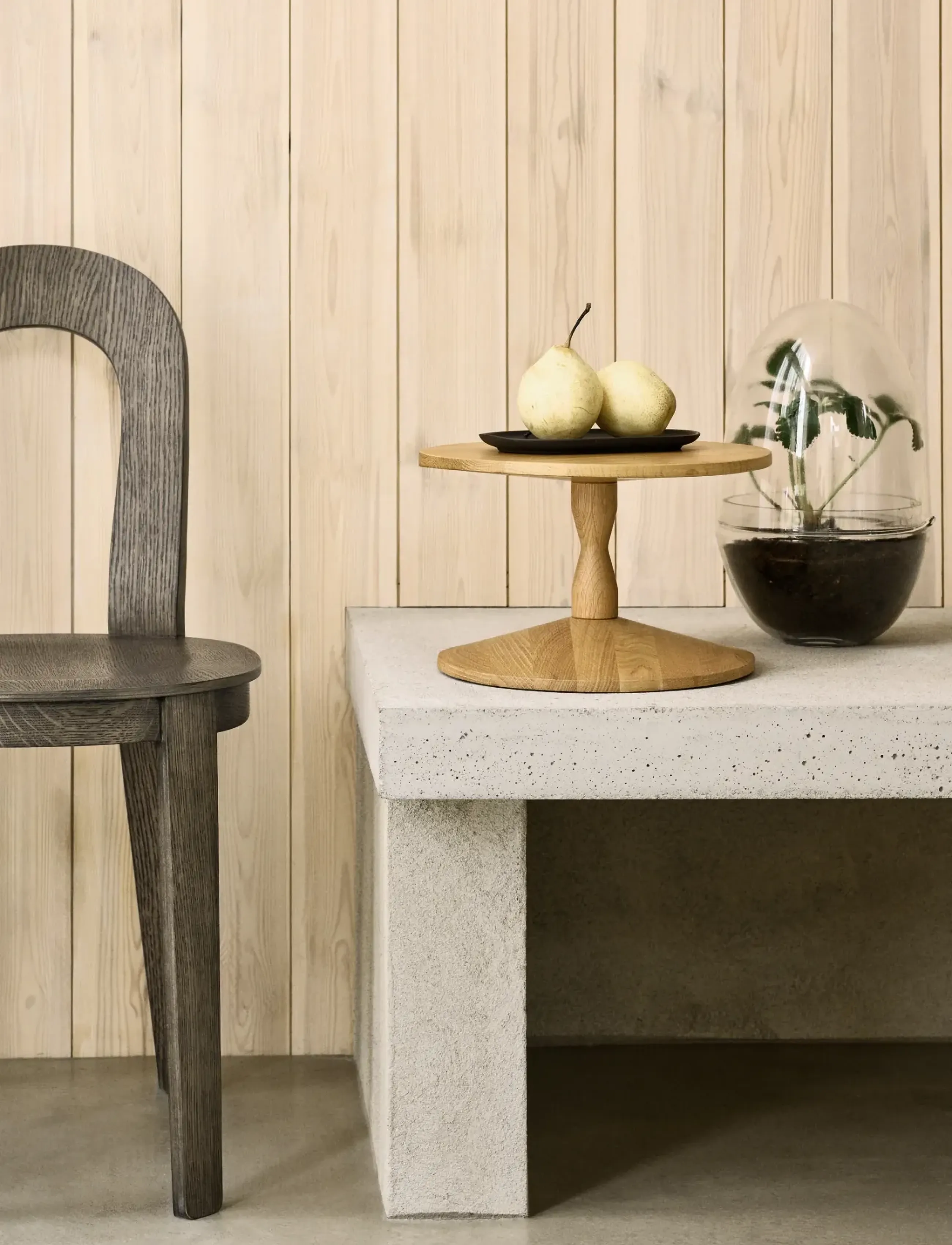 Design House Stockholm - Pedestal Table - sideborde og små borde - oak - 4