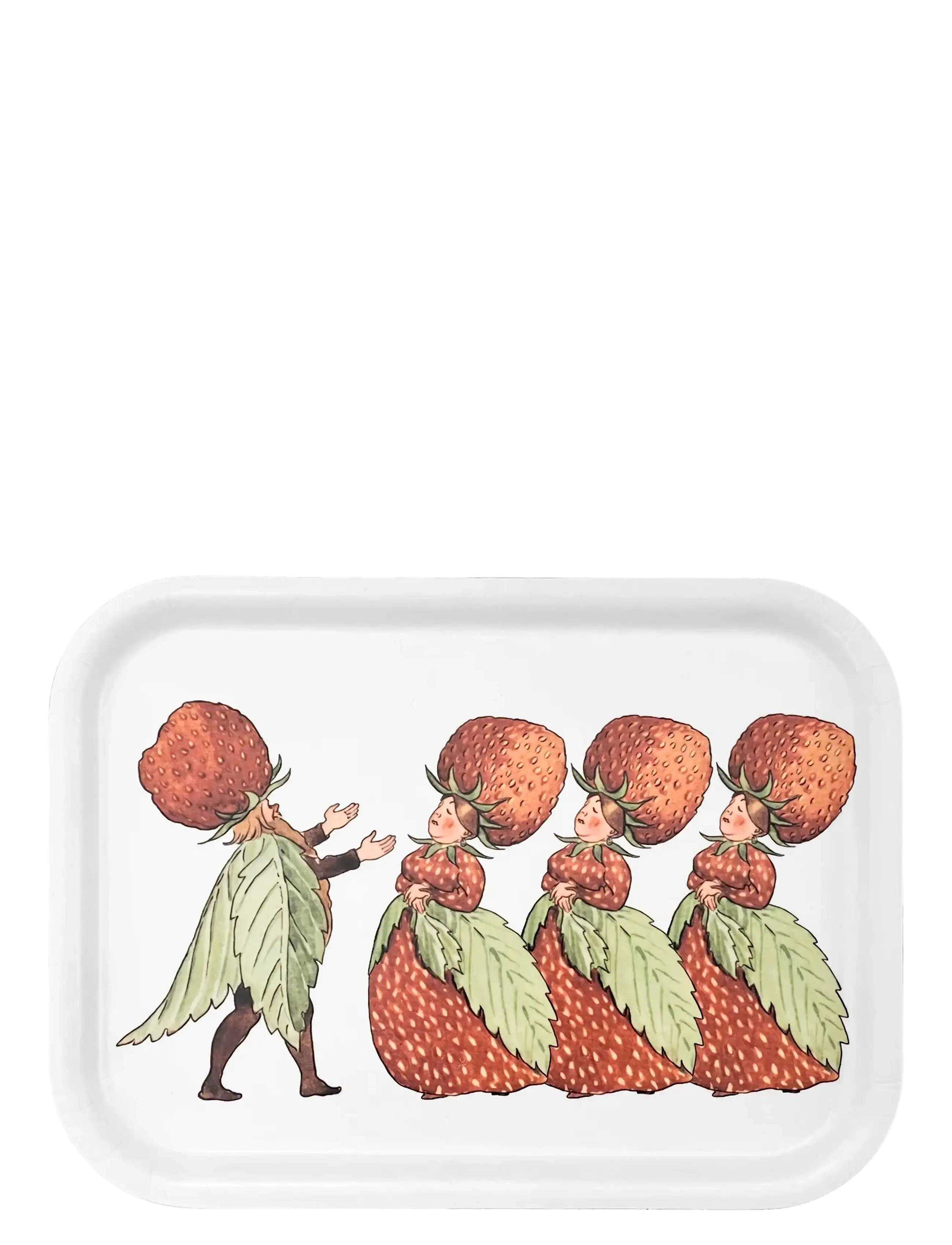 Design House Stockholm The Strawberry Family Tray, Bakke, Rød, Str: 20X27CM