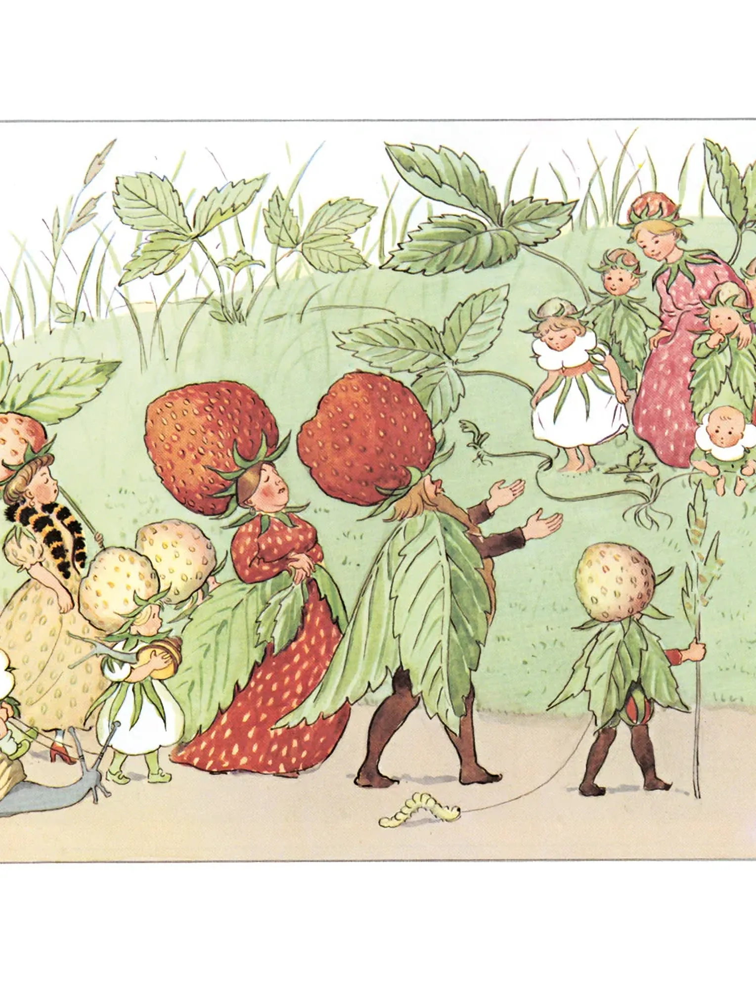 Design House Stockholm The Strawberry Family Tray, 20X27 cm, Dining & Table Accessories, Rot - Trays, Homeware