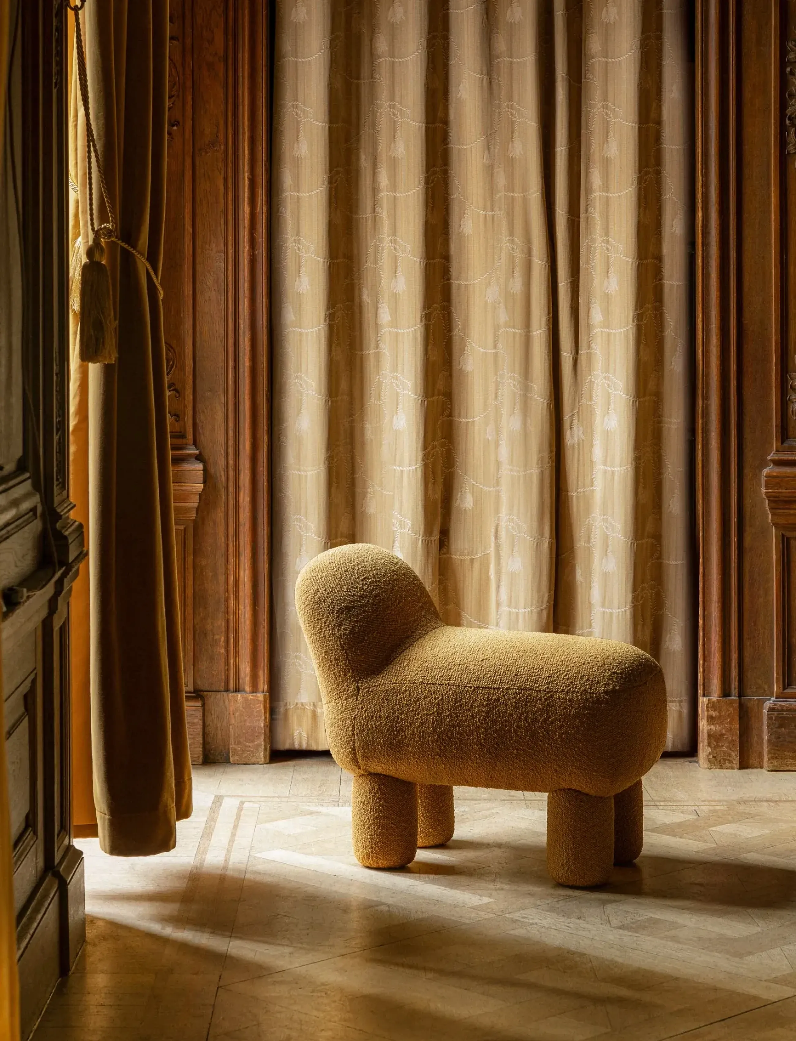 Design House Stockholm - Lulu Pouf - poufs - yellow - 5