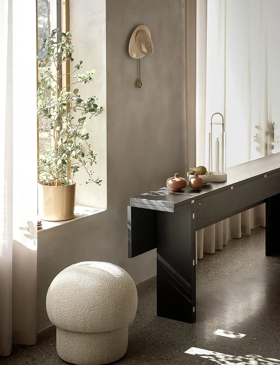 Design House Stockholm - Uno Pouf 50 cm - poufs - cream - 2