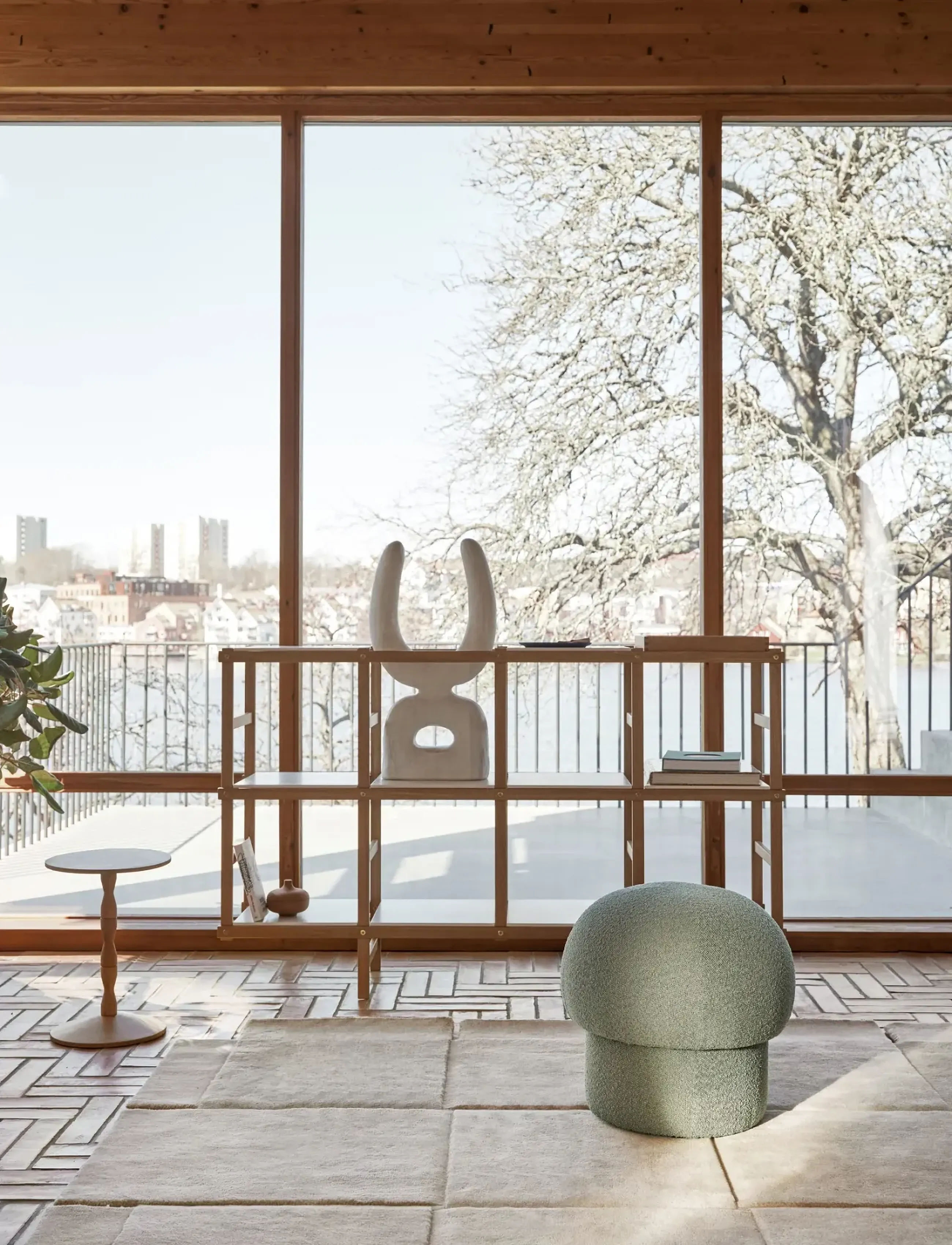 Design House Stockholm - Uno Pouf 50 cm - poufs - green - 3