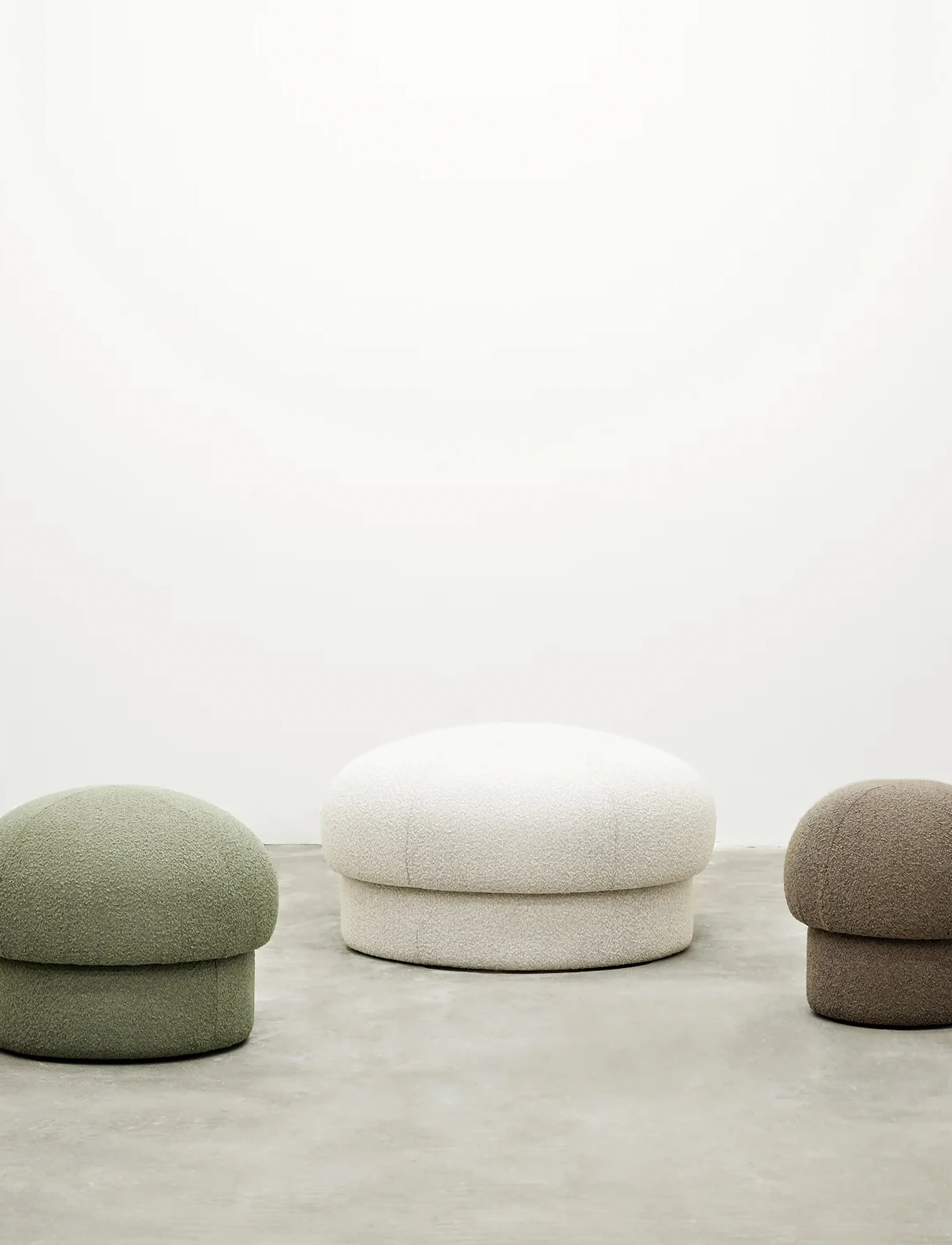 Design House Stockholm - Uno Pouf 65 cm - poufs - cream - 3