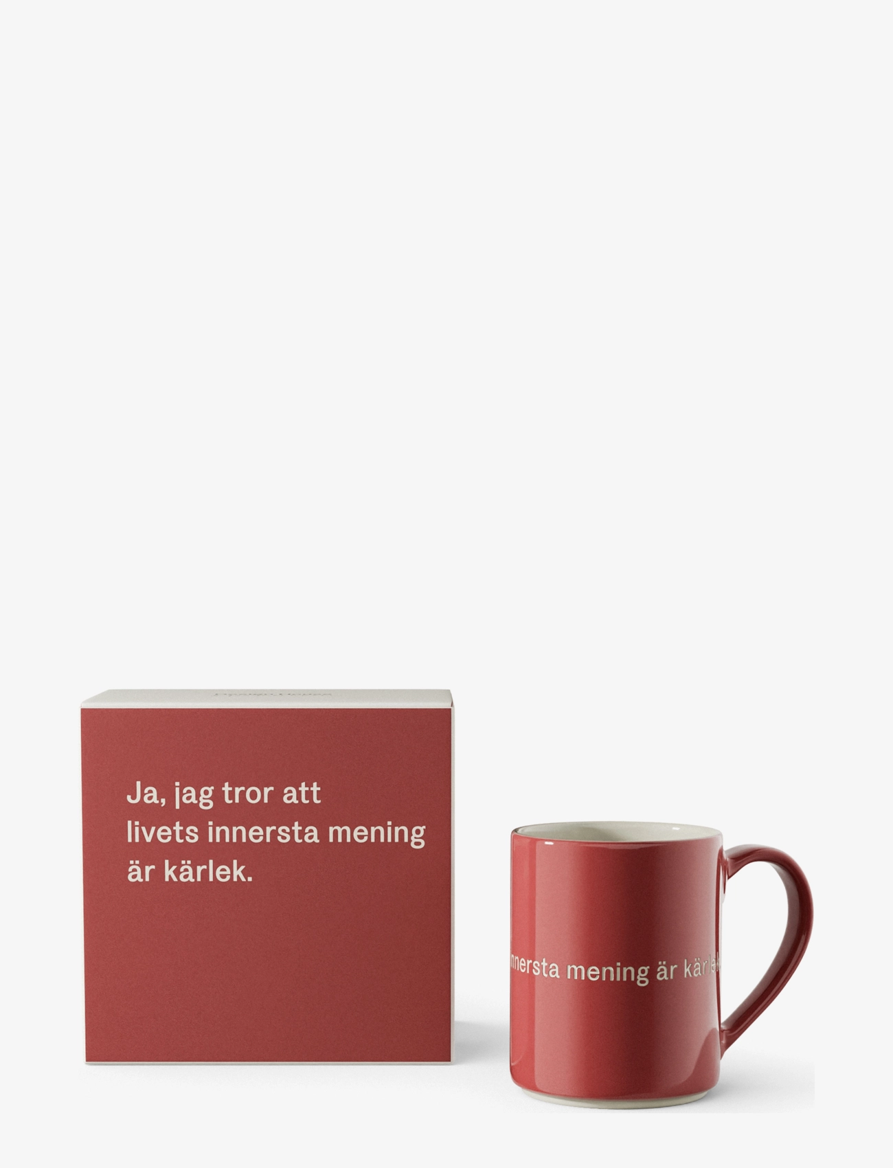 Design House Stockholm Astrid Lindgren Mug 26 - Coffee cups - DARK RED / red