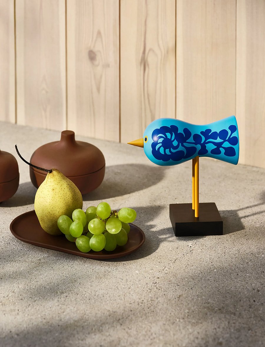 Design House Stockholm - Birds 1967 no.4 - puidust kujud - blue - 4