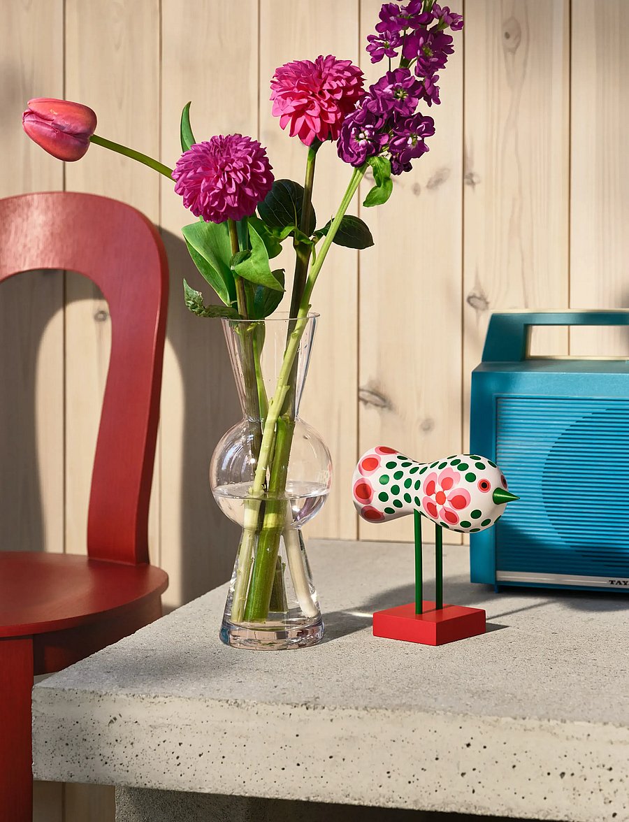 Design House Stockholm - Birds 1967 no.6 - puidust kujud - red - 5