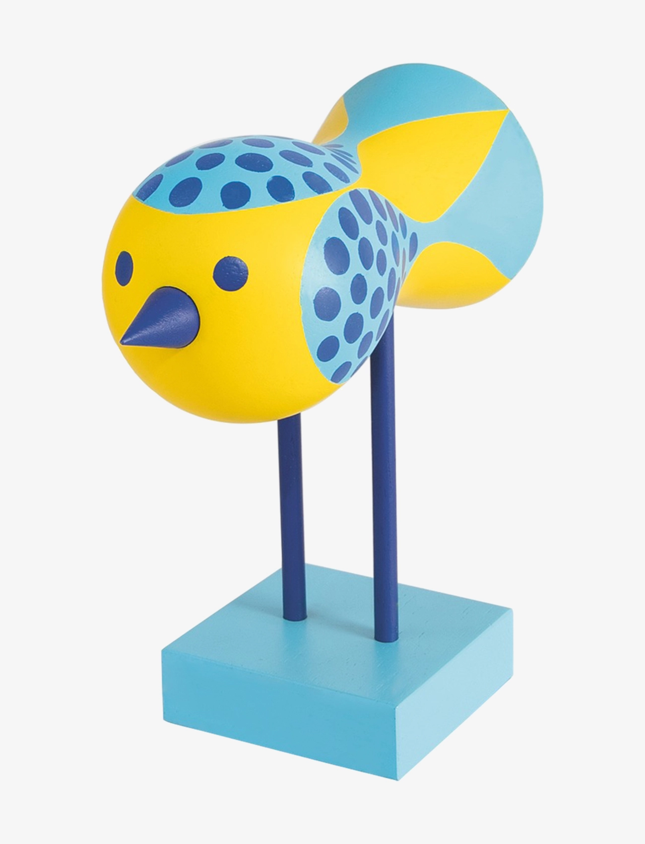 Design House Stockholm Birds 1967 No.5, Træfigur, Gul, Str: ONE SIZE