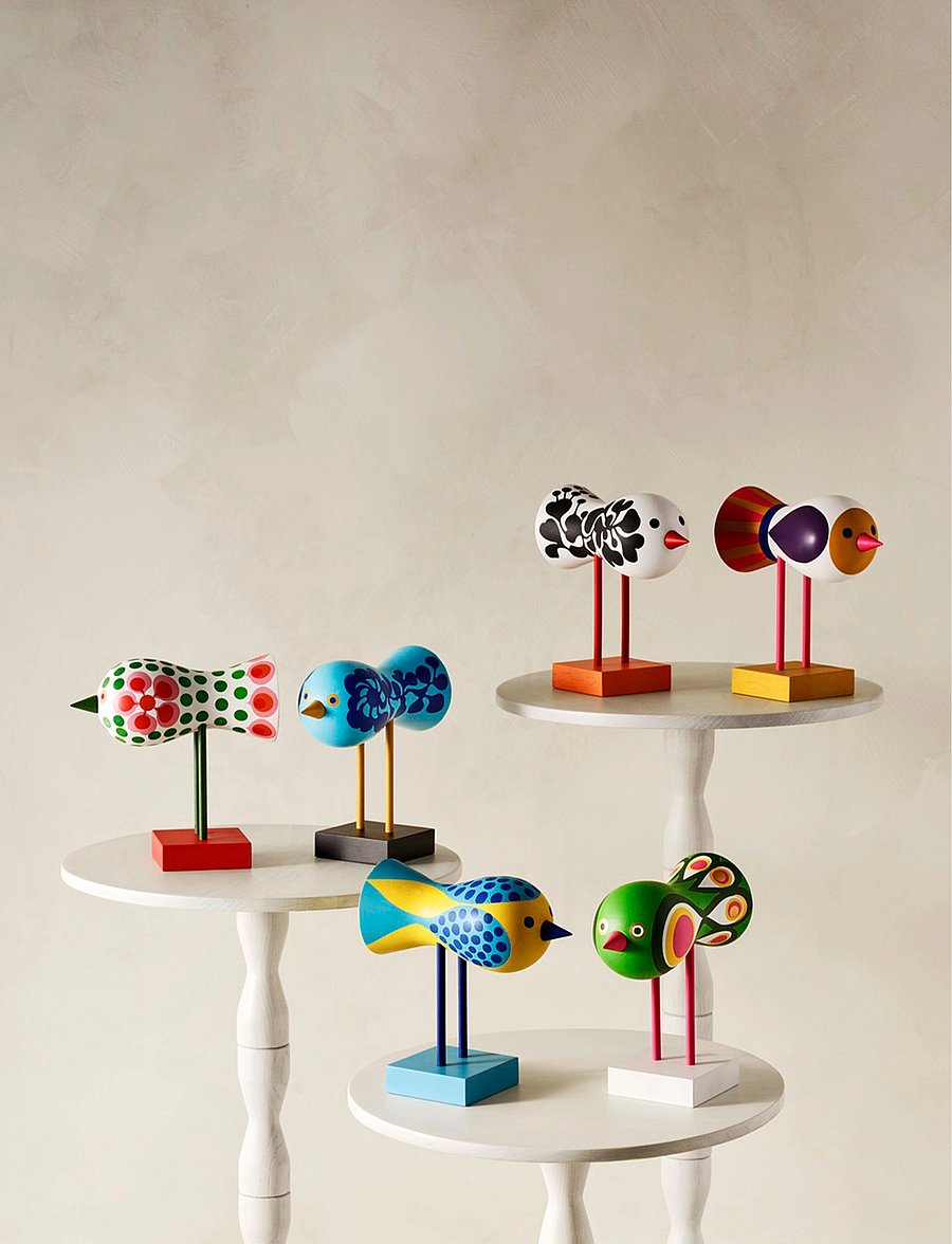 Design House Stockholm - Birds 1967 no.5 - koka figūras - multi - 4