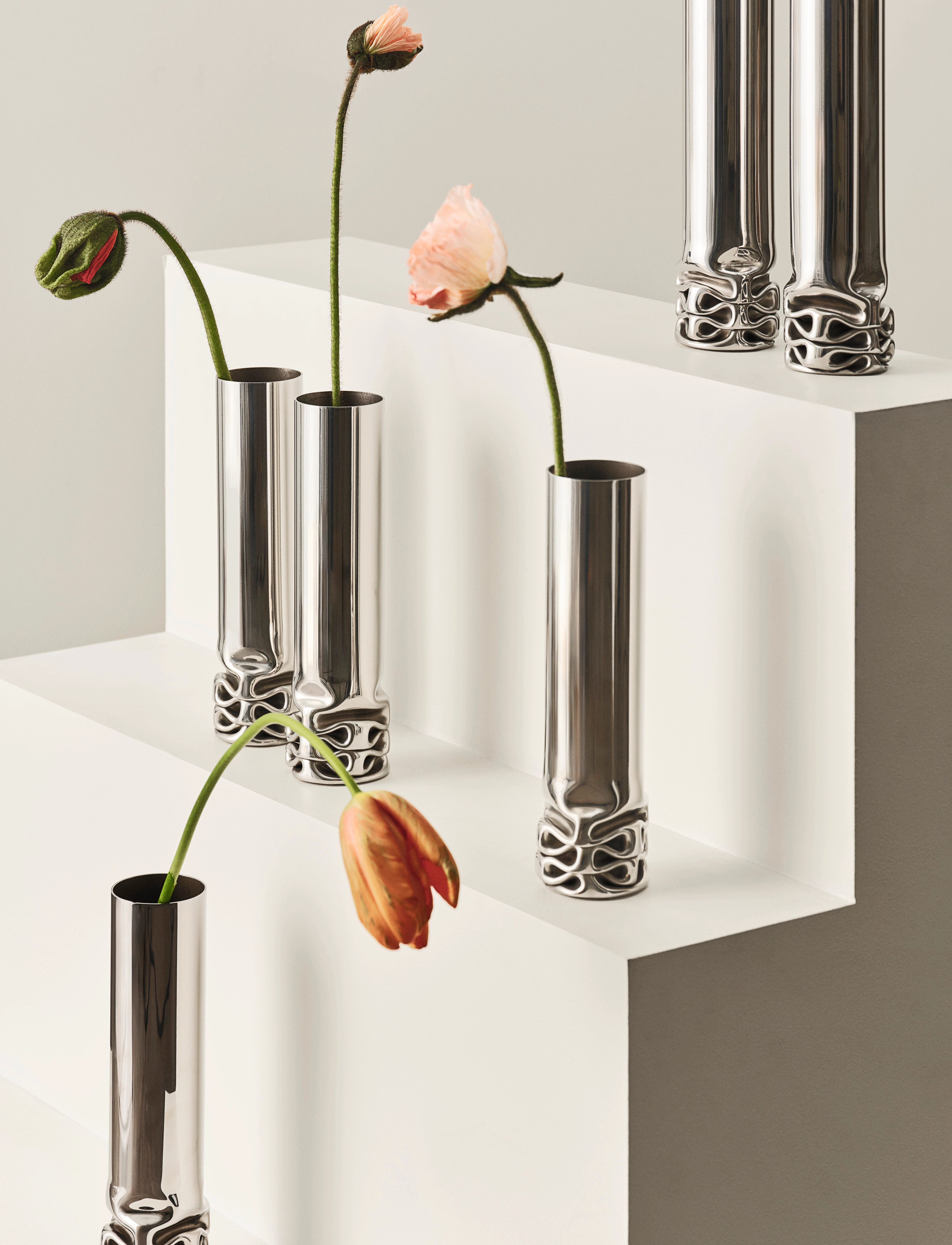 Design House Stockholm - Hydraulic Vase - ystävänpäivälahjat - silver - 4