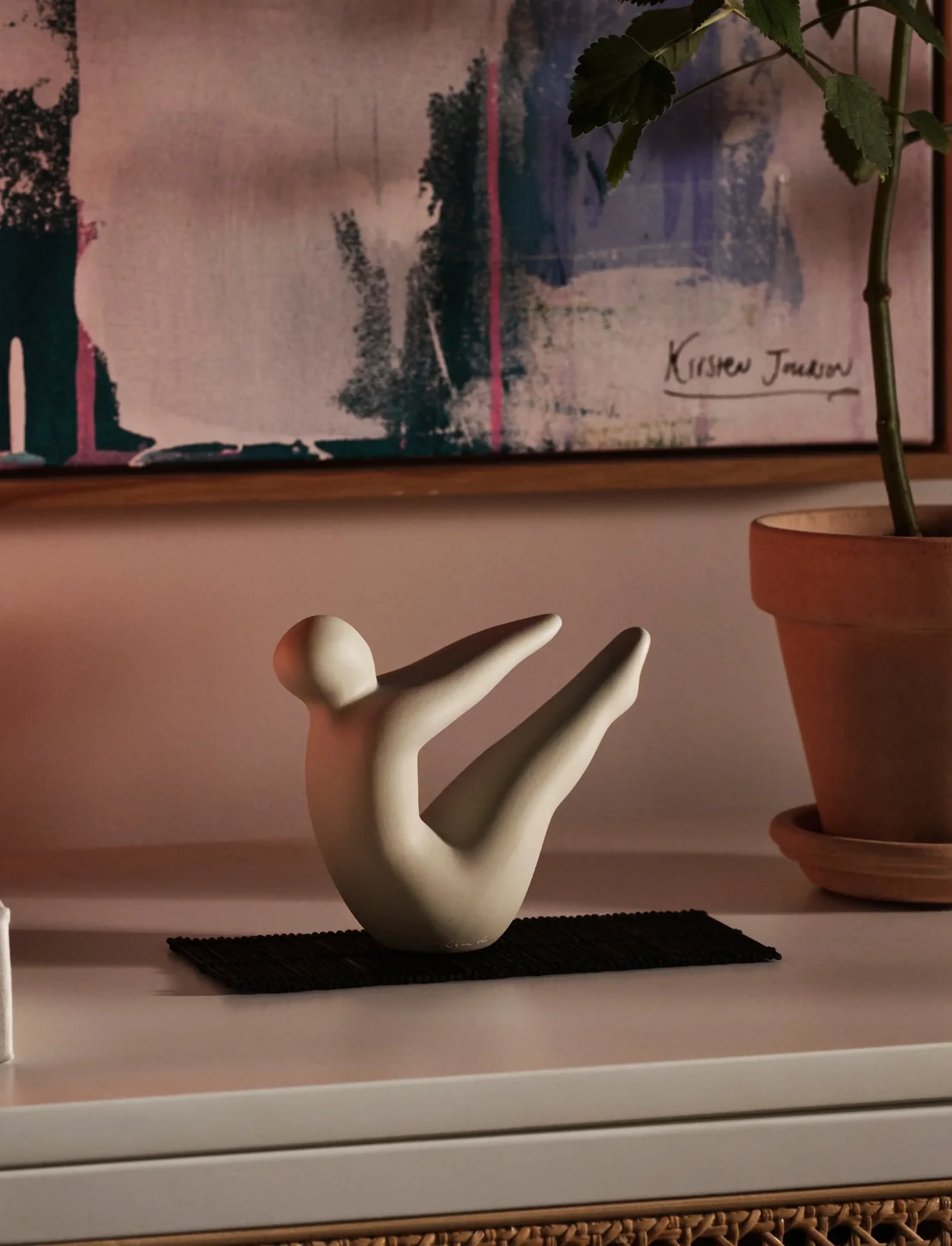 Design House Stockholm Yoga 2, 6.8X9.7X10.9 cm, Decorative Accessories-details, Grau - Figures & Sculptures, Homeware