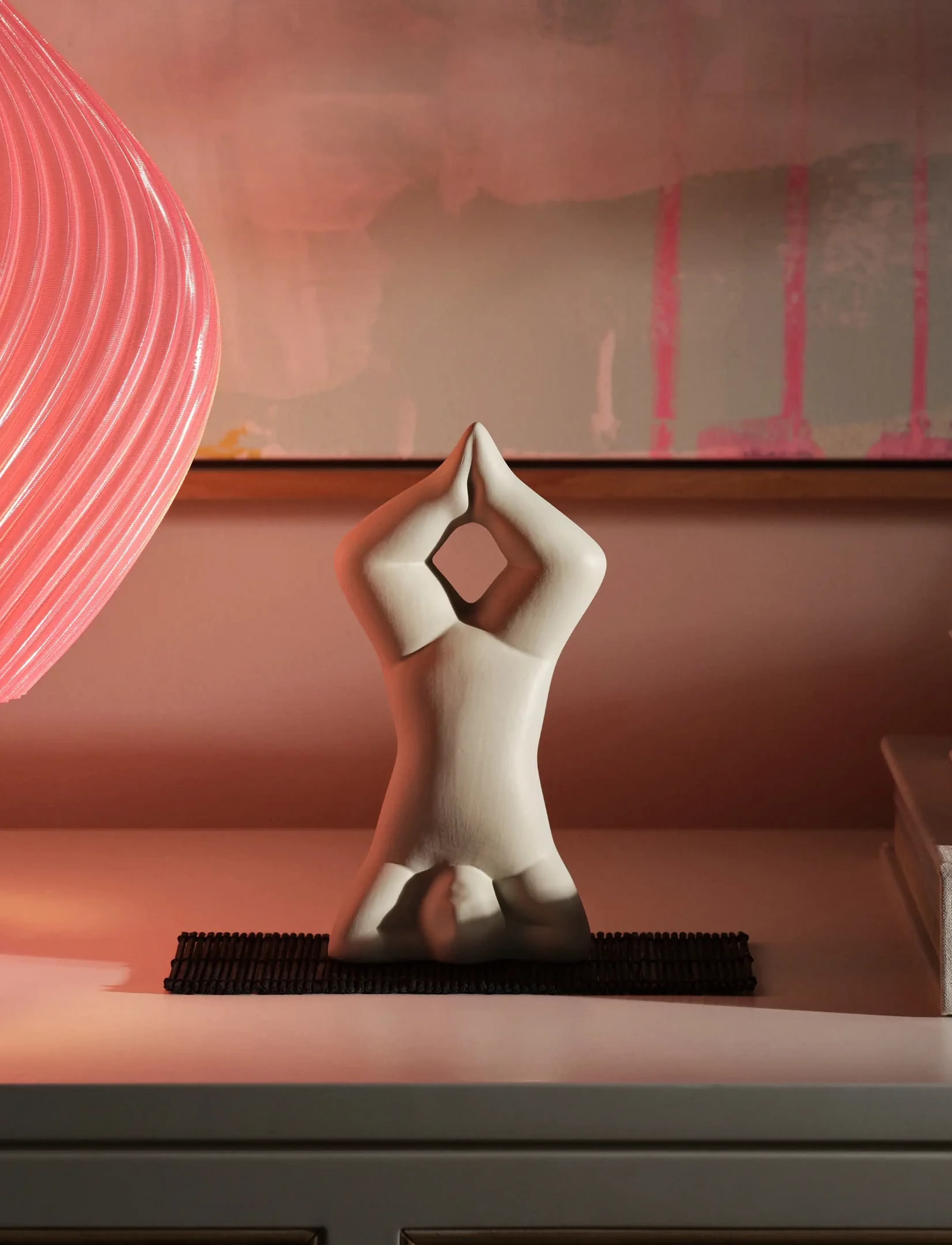 Design House Stockholm Yoga 3, 4.5X8.2X15.9 cm, Decorative Accessories-details, Grau - Figures & Sculptures, Homeware