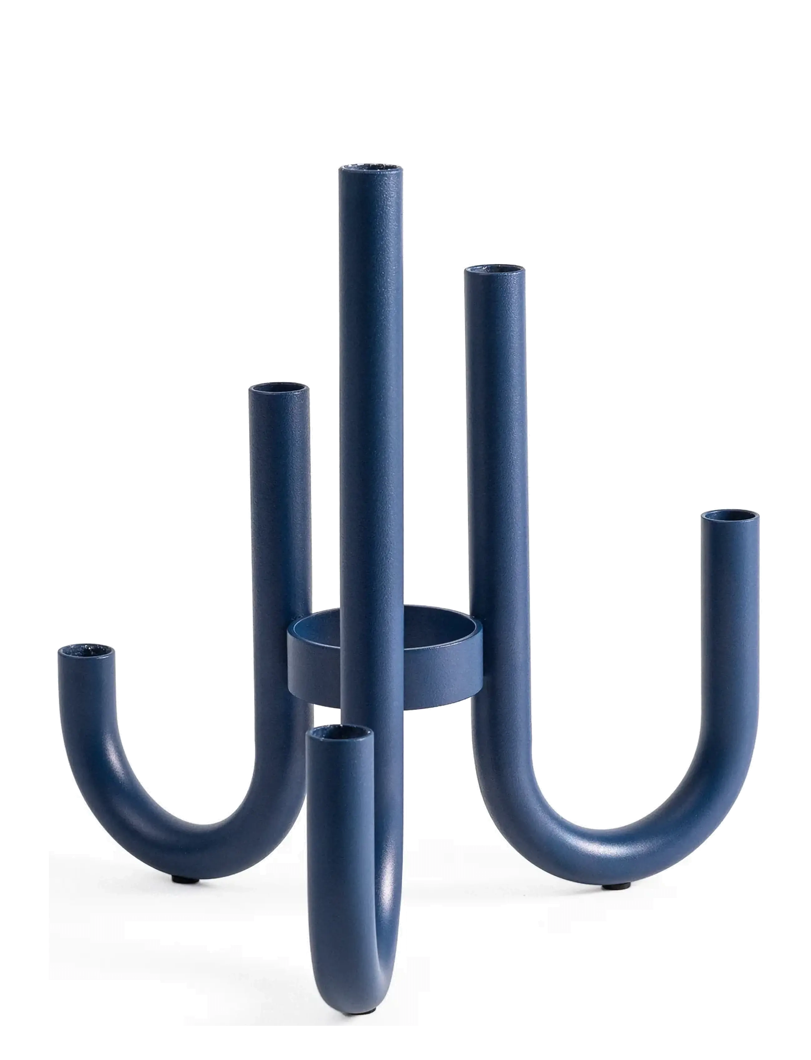 Design House Stockholm Turn Candelabrum, Lysestage, Blå, Str: ONE SIZE