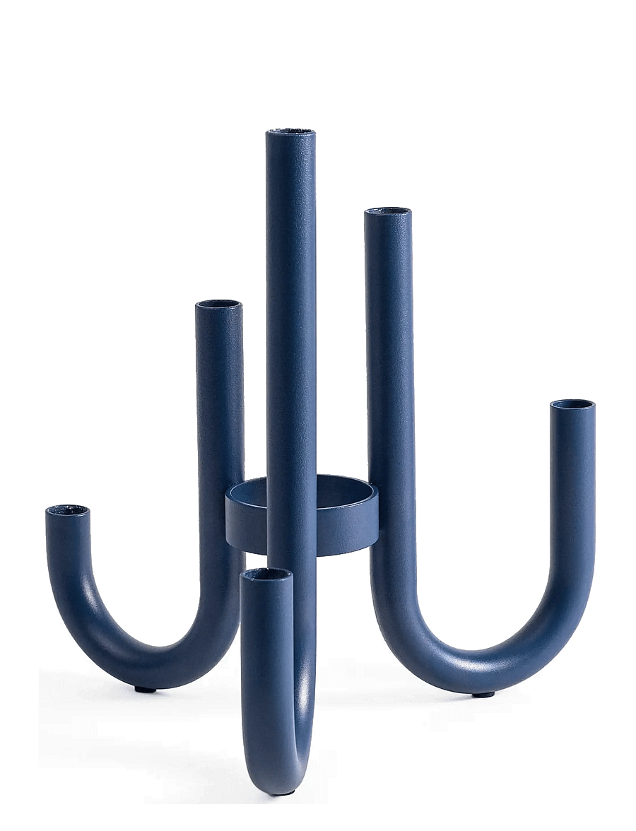Design House Stockholm - Turn Candelabrum - küünlajalad - blue - 1