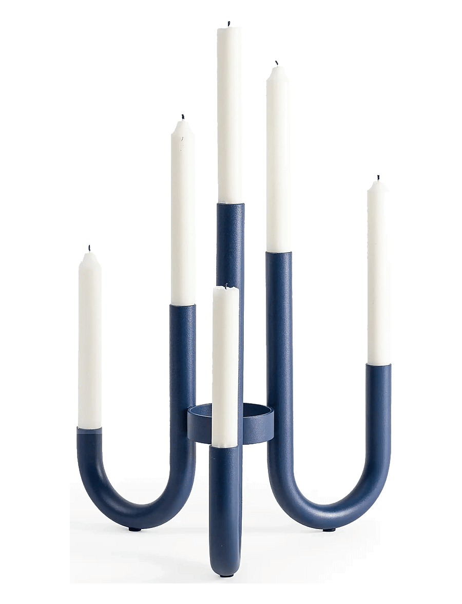 Design House Stockholm - Turn Candelabrum - küünlajalad - blue - 2