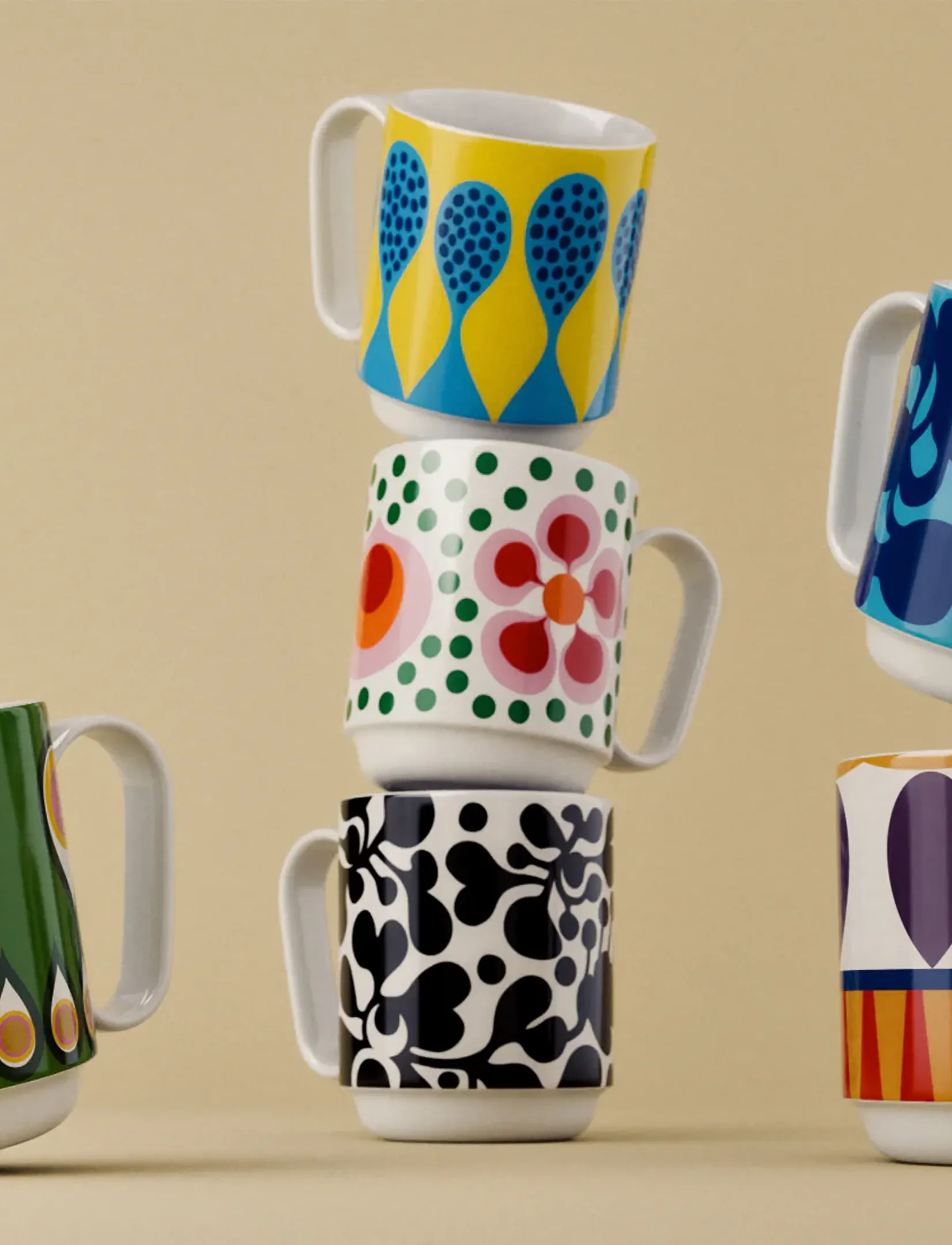 Design House Stockholm Birds 1967 Mug, 35 CL, Cups & Mugs, Grün - Coffee Cups, Homeware