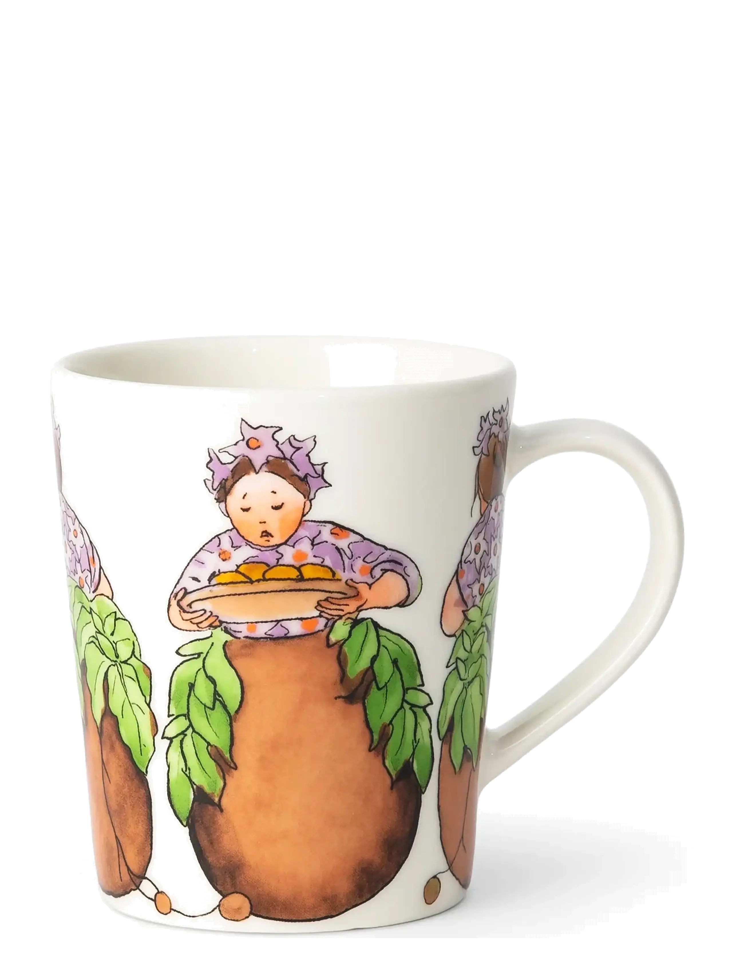 Design House Stockholm Mrs Potato Mug W Handle 28 Cl, Coffee Kop, Creme, Str: 28 CL