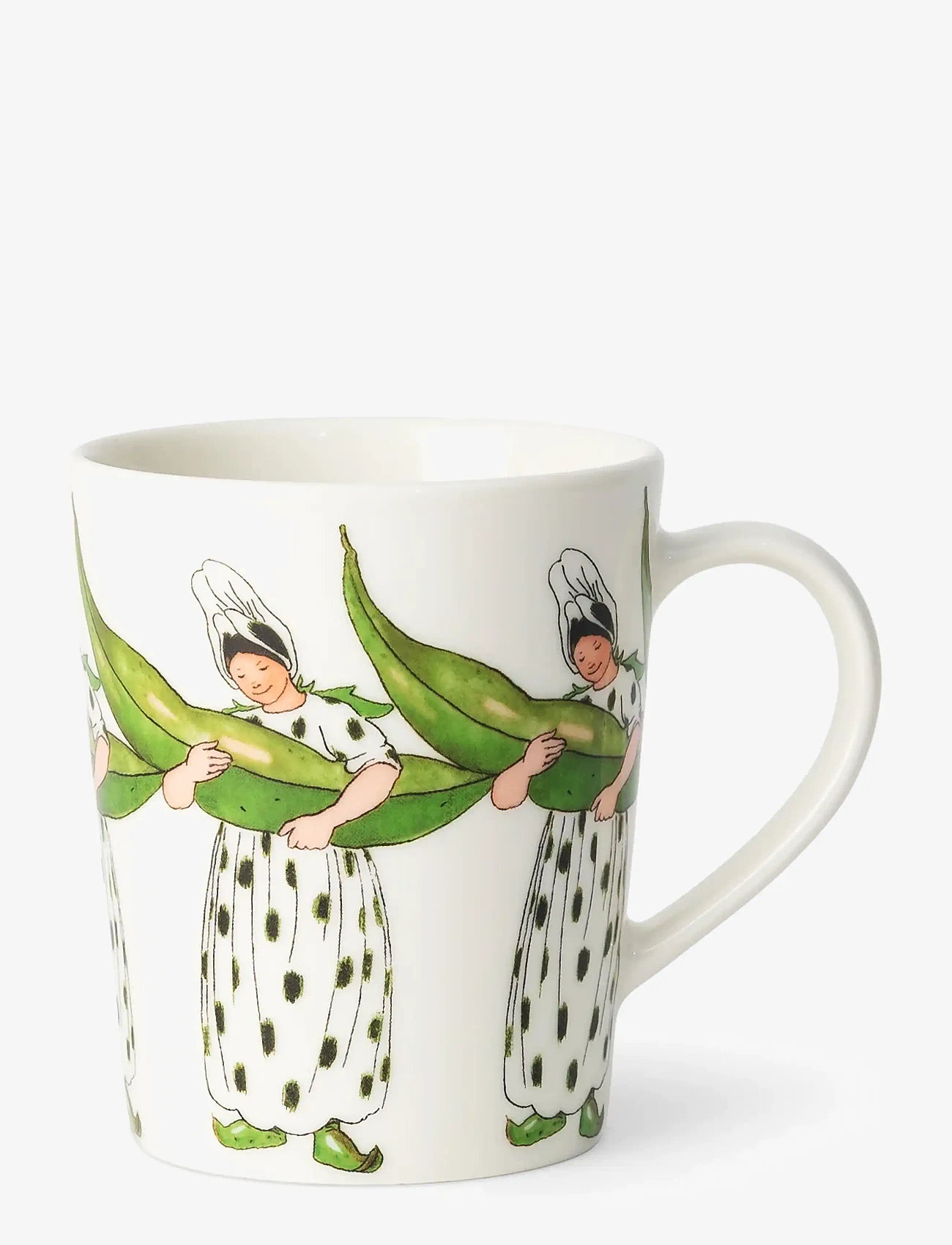 Design House Stockholm - Mrs Broad Bean Mug w handle 28 cl - tea cups - elsa beskow - 1