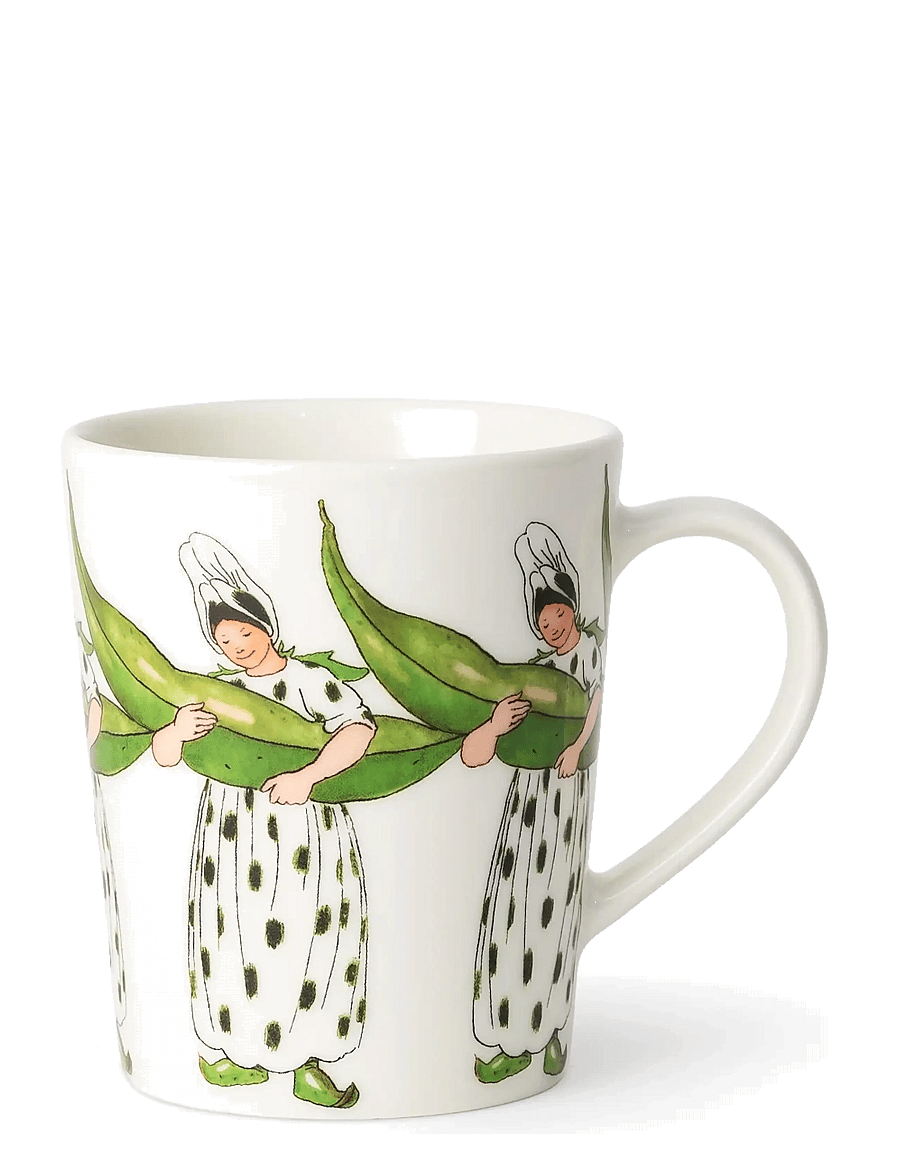 Design House Stockholm - Mrs Broad Bean Mug w handle 28 cl - teetassen - elsa beskow - 1