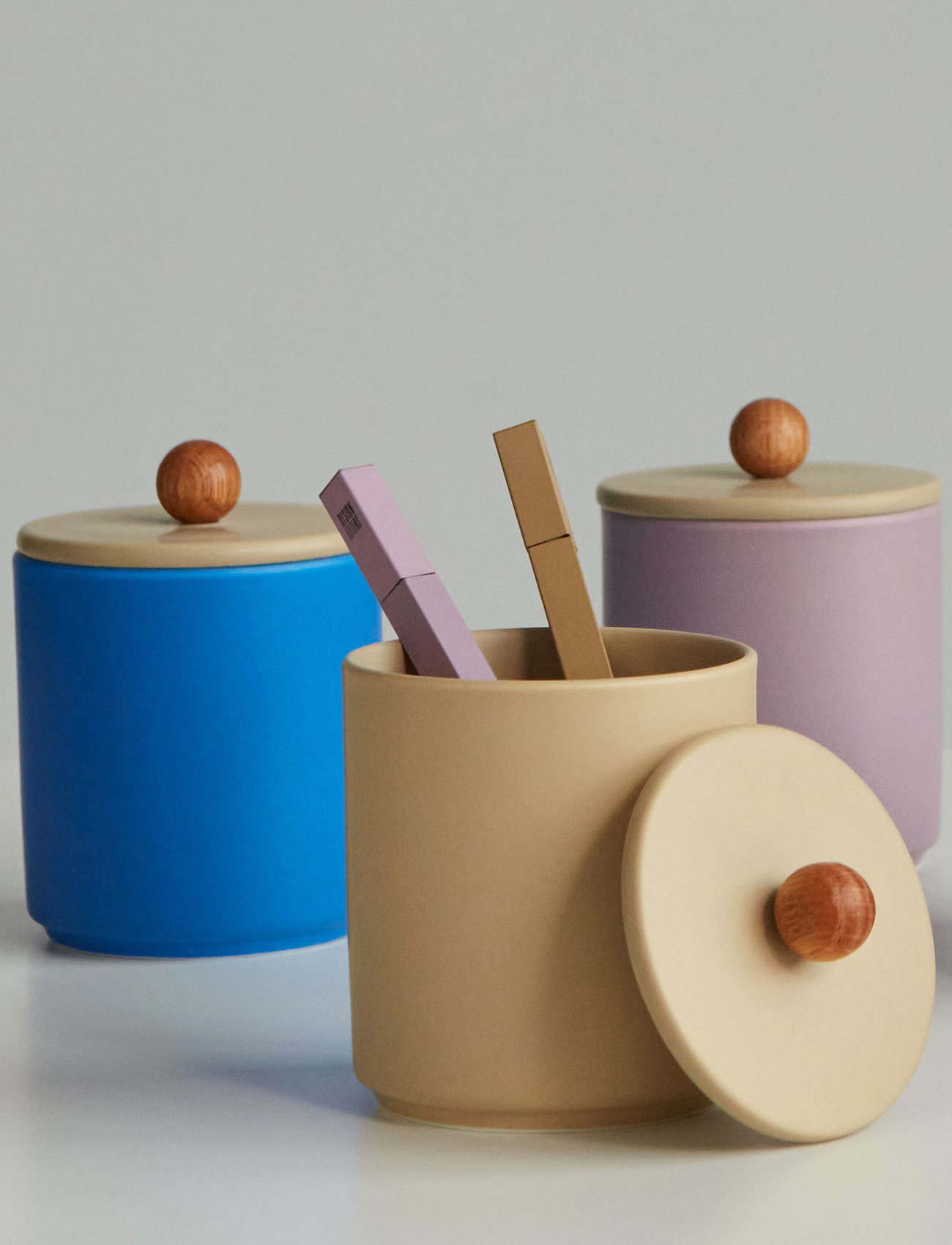 Design Letters - Treasure Jar - alhaisimmat hinnat - beige cup + beige lid - 1