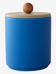 Design Letters - Treasure Jar - najniższe ceny - cobalt blue cup + beige lid - 0