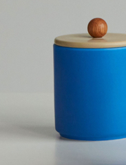 Design Letters - Treasure Jar - zemākās cenas - cobalt blue cup + beige lid - 1