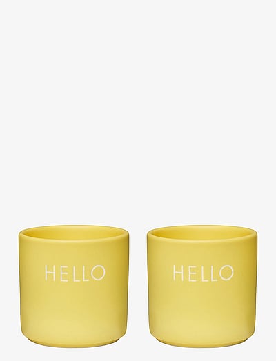 Design Letters Egg cups (set of 2 pcs) - Æggebægre - YELLOW 121C / yellow