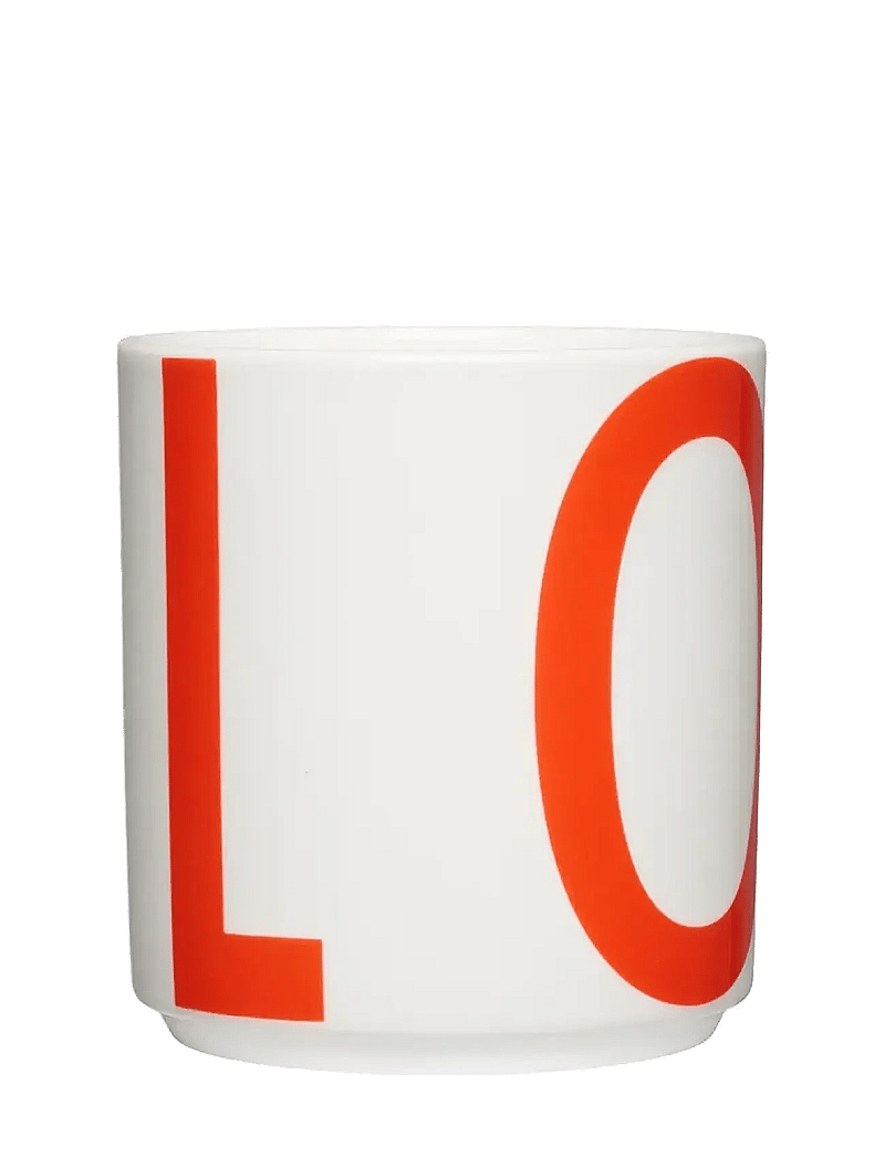 Design Letters - XL Vintage ABC cups - coffee cups - cherry tomato - 1