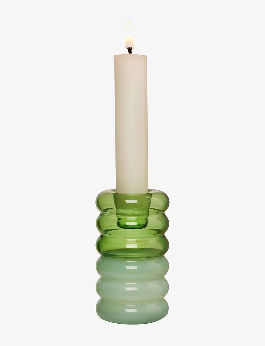 Design Letters - Hoop candle holder - ljusstakar - green/milky green c - 2