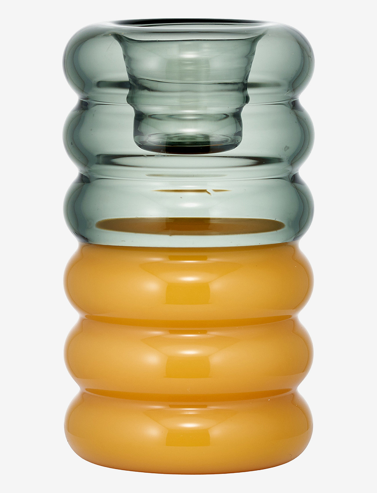 Design Letters - Hoop candle holder - zemākās cenas - smoke/milky yellow - 0