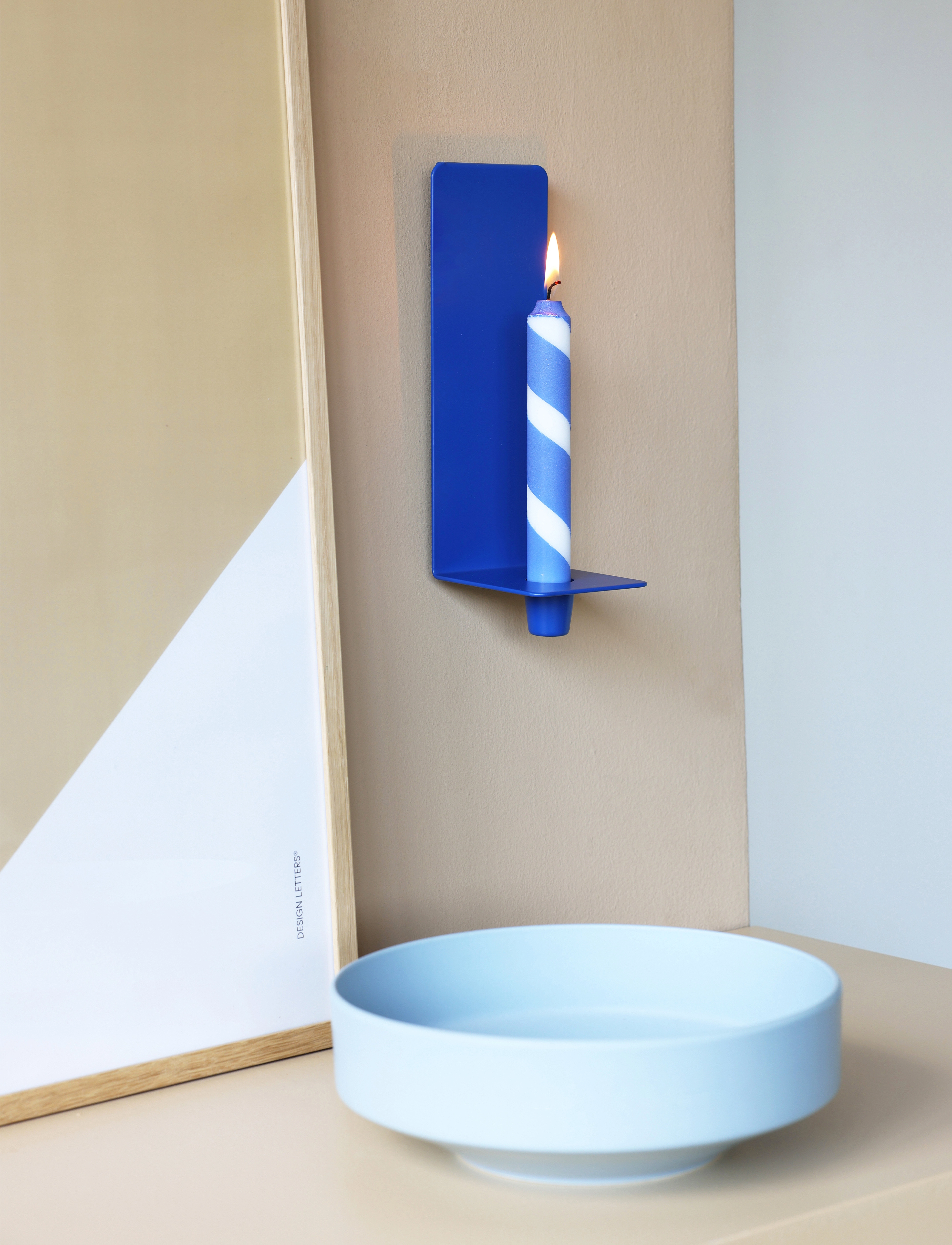 Design Letters Cosy Up Wall Candle Holder, H:25 cm, Candlesticks & Lanterns, Blau - Candlesticks, Homeware