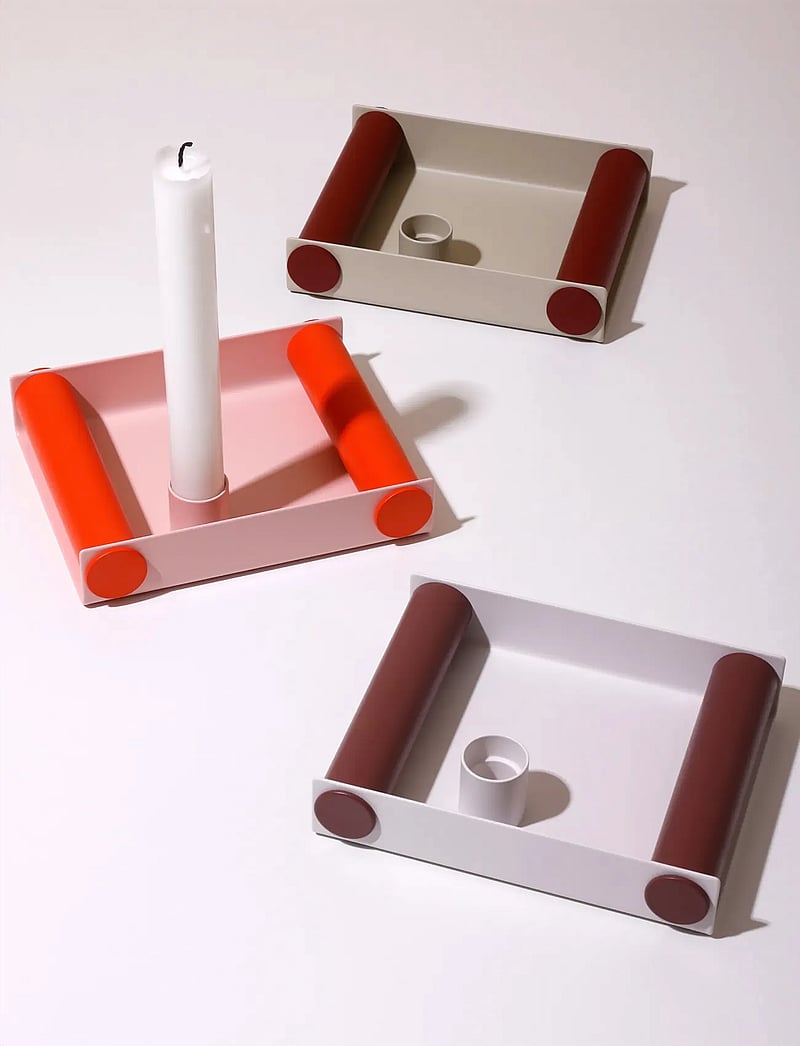 Design Letters - Ray candle holder - teeküünlahoidjad - eggnog + marron - 2
