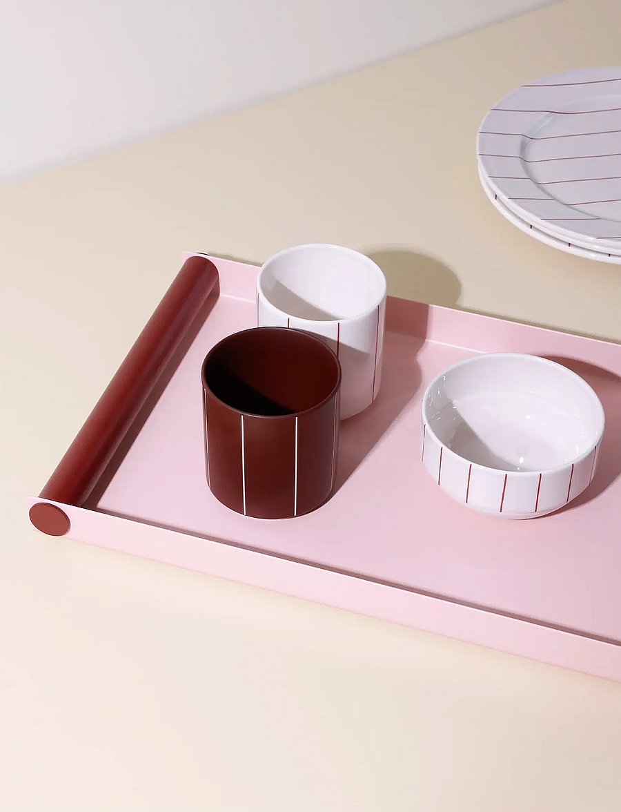 Design Letters - Ray Tray large - kandikud - creole pink + syrah burgundy - 1