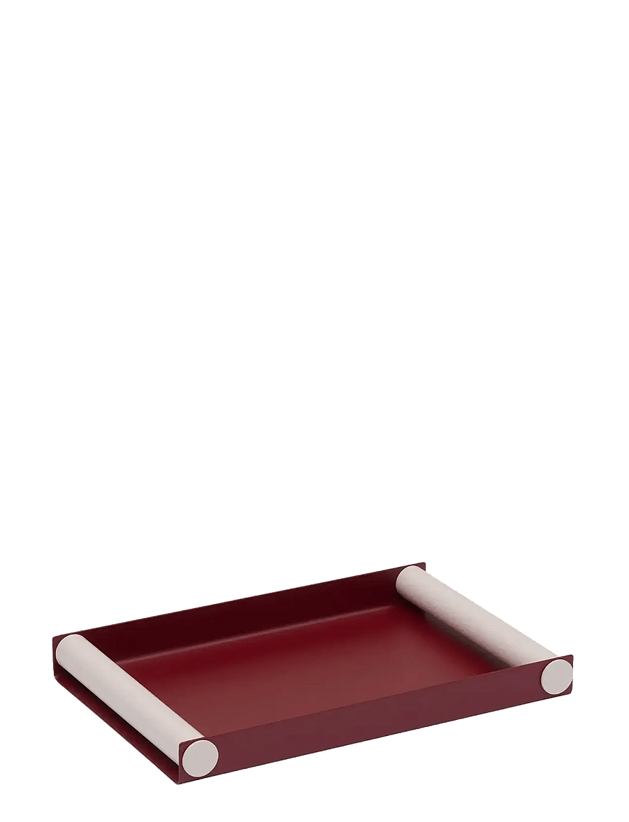 Design Letters - Ray Tray - dekoschalen - syrrah burgundy + pastel beige - 0