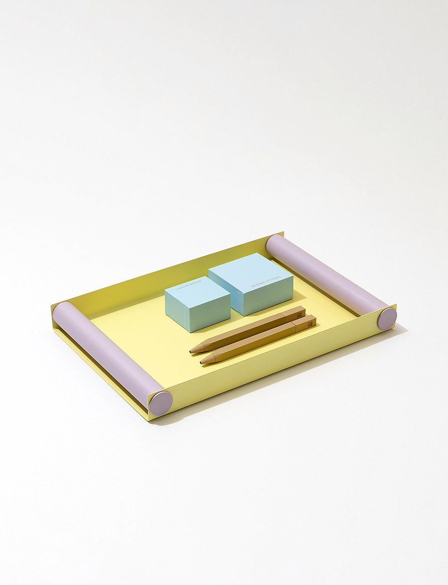 Design Letters - Ray Tray - decorative platters - yellow + lavender - 0