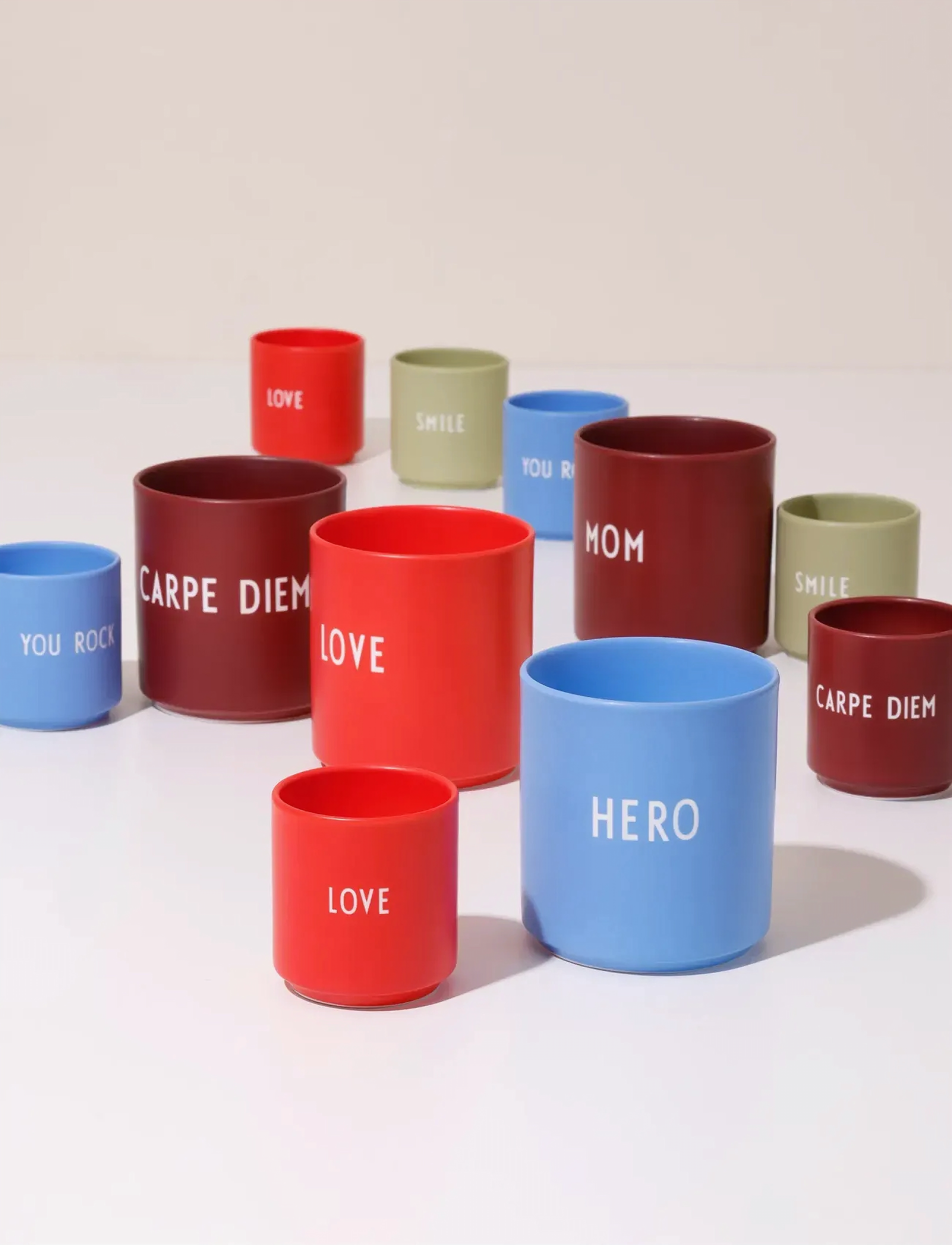 Design Letters - Mini cup LOVE & FRIENDSHIP - espressotassen - cherry tomato - 1